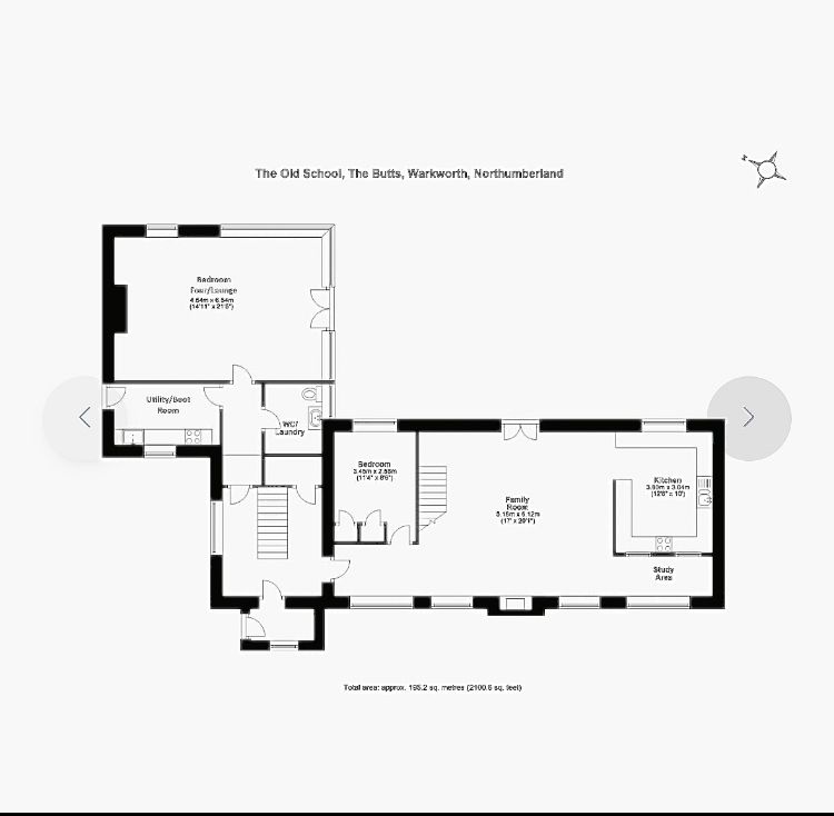 Old School, The Butts, Warkworth floorplan