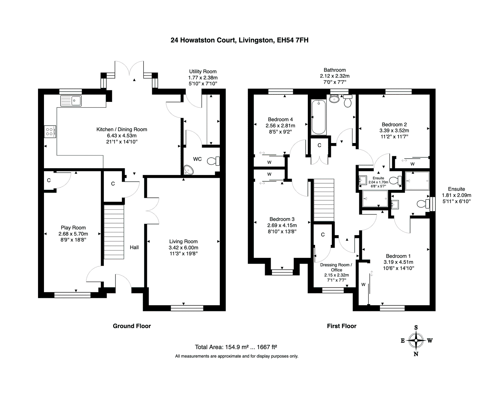 24, Howatston Court, Livingston floorplan