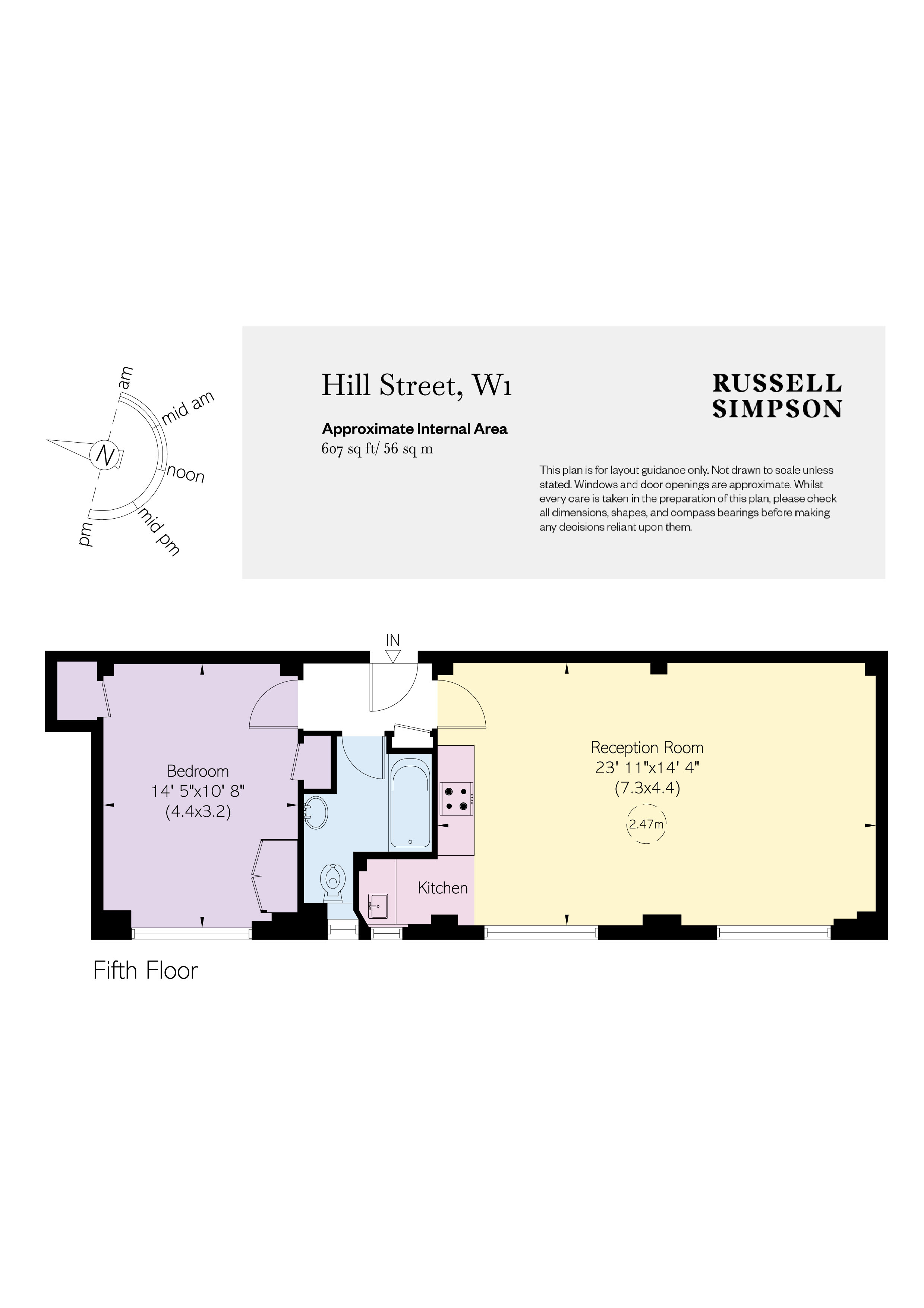 Flat 57, 39, Hill Street, Mayfair floorplan
