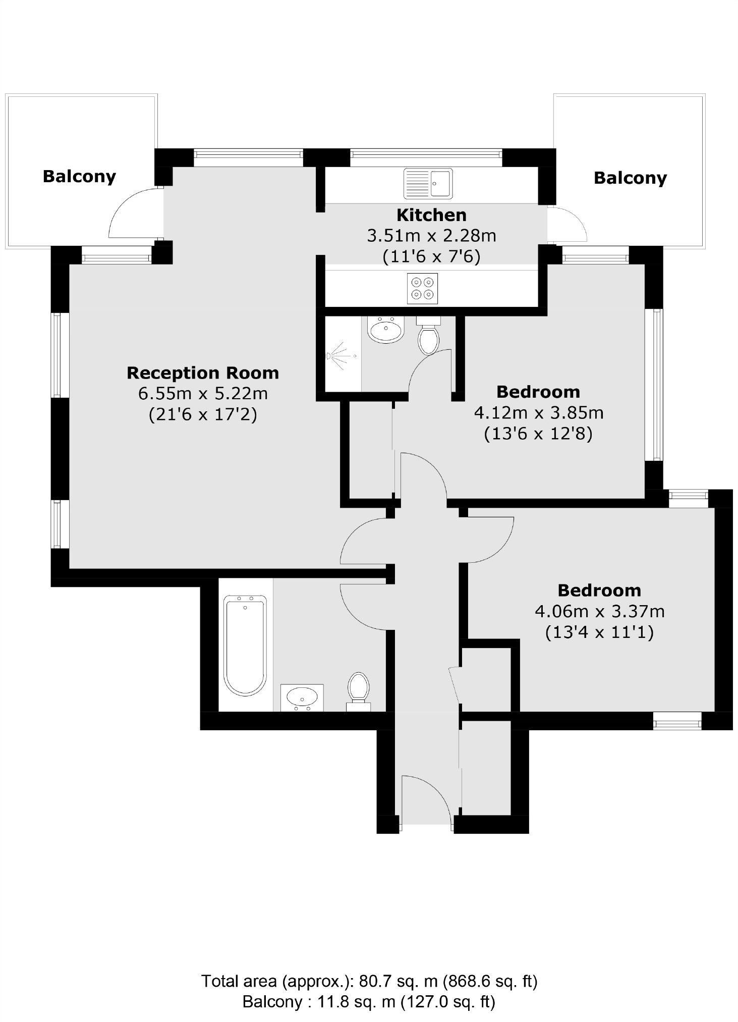 Flat 13, Ocean Wharf, 60, Westferry Road, London floorplan