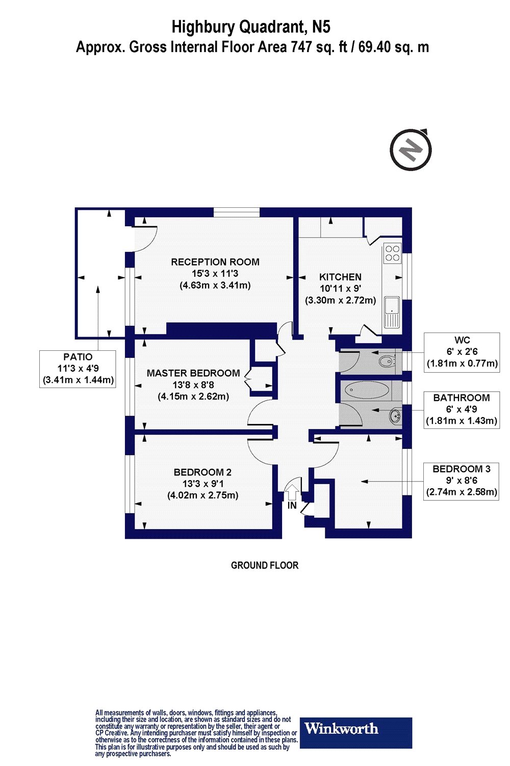 3 Bedrooms Flat to rent in Highbury Quadrant, Highbury Barn N5