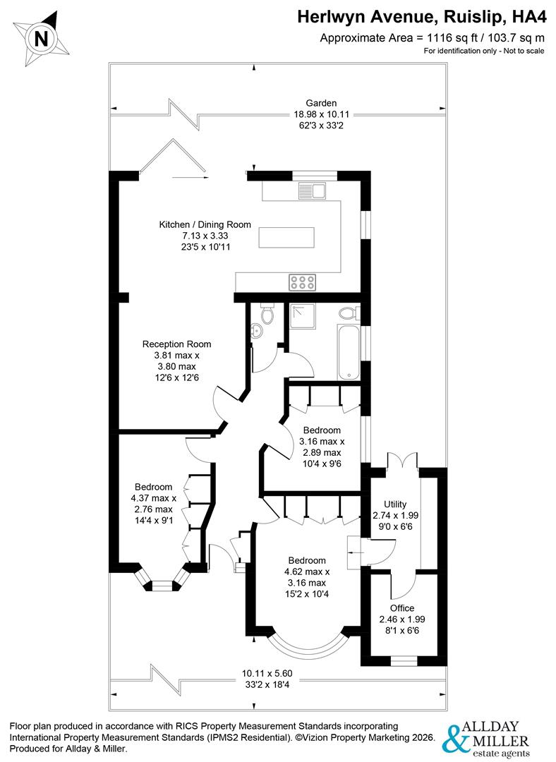 32, Herlwyn Avenue, Ruislip floorplan