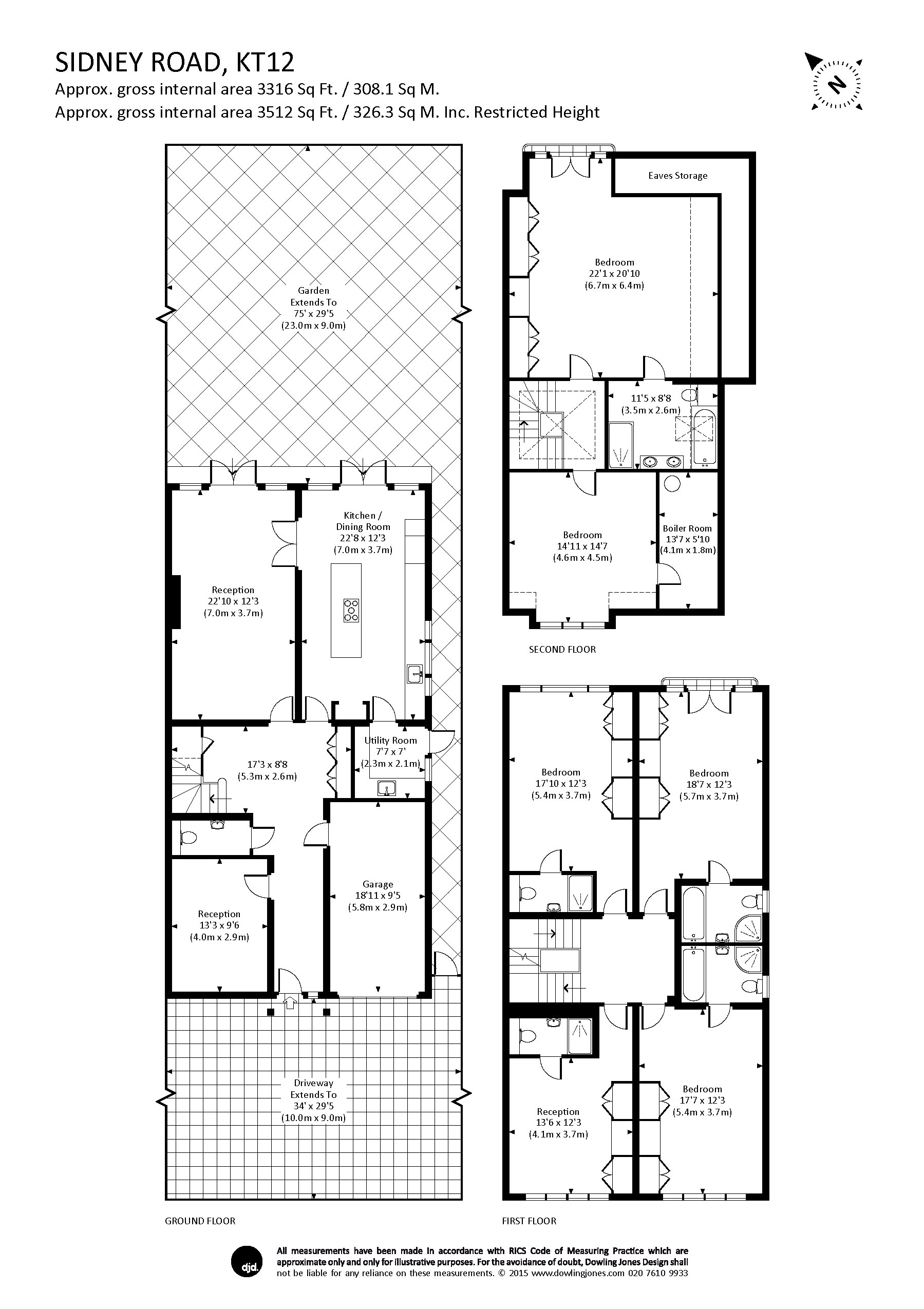 5 Bedrooms  to rent in Sidney Road, Walton-On-Thames KT12