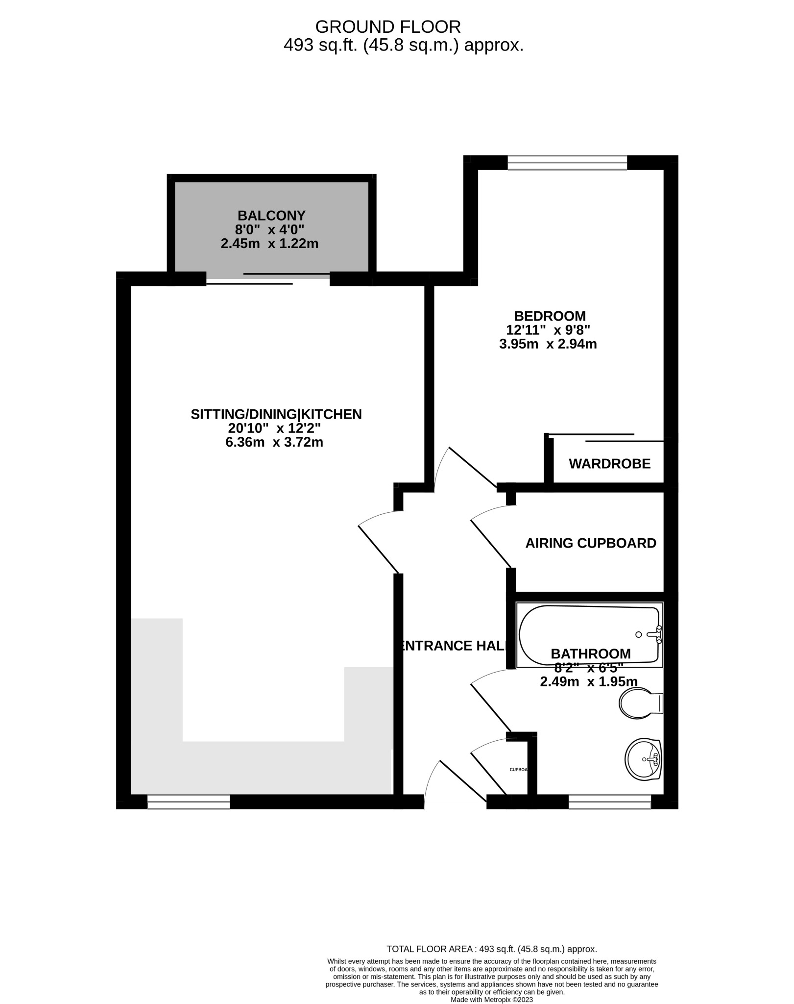 Flat 4, Canon House, 32 Bedford Street, Exeter floorplan