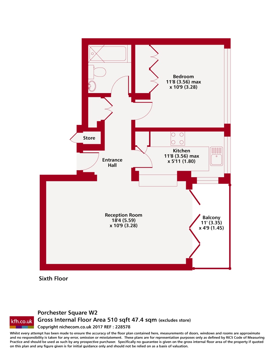 1 Bedrooms Flat to rent in Porchester Square, London W2
