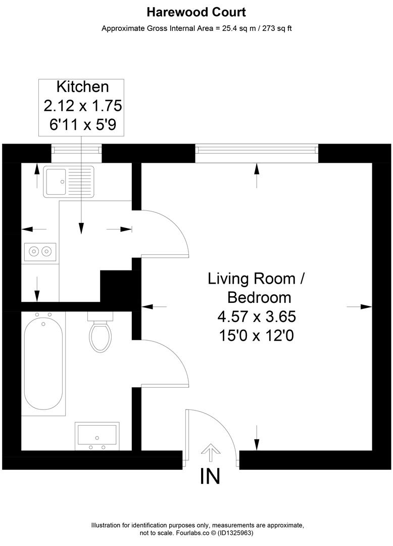 205, Harewood Court, Wilbury Road, Hove floorplan