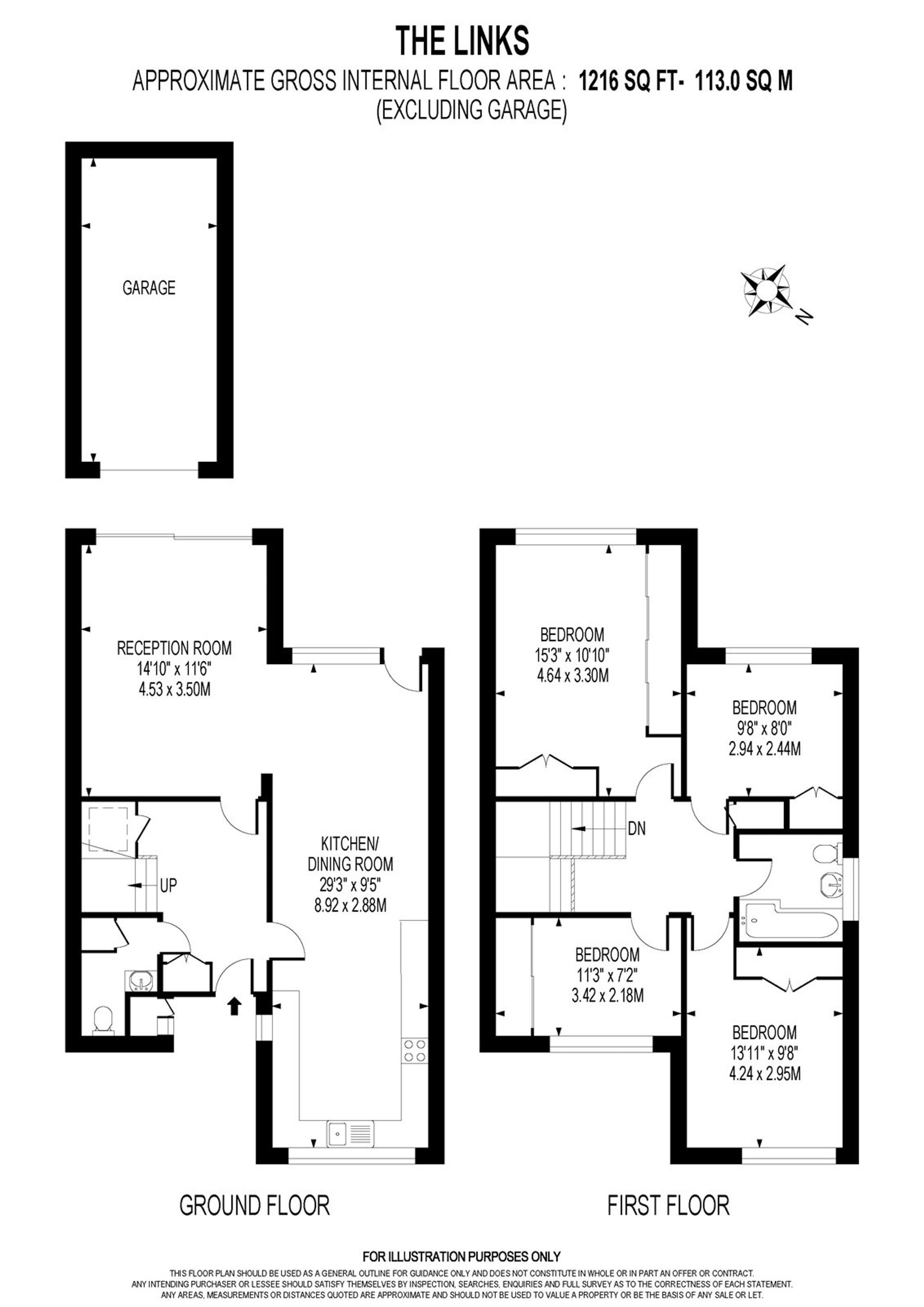 6 The Links, Walton-On-Thames floorplan