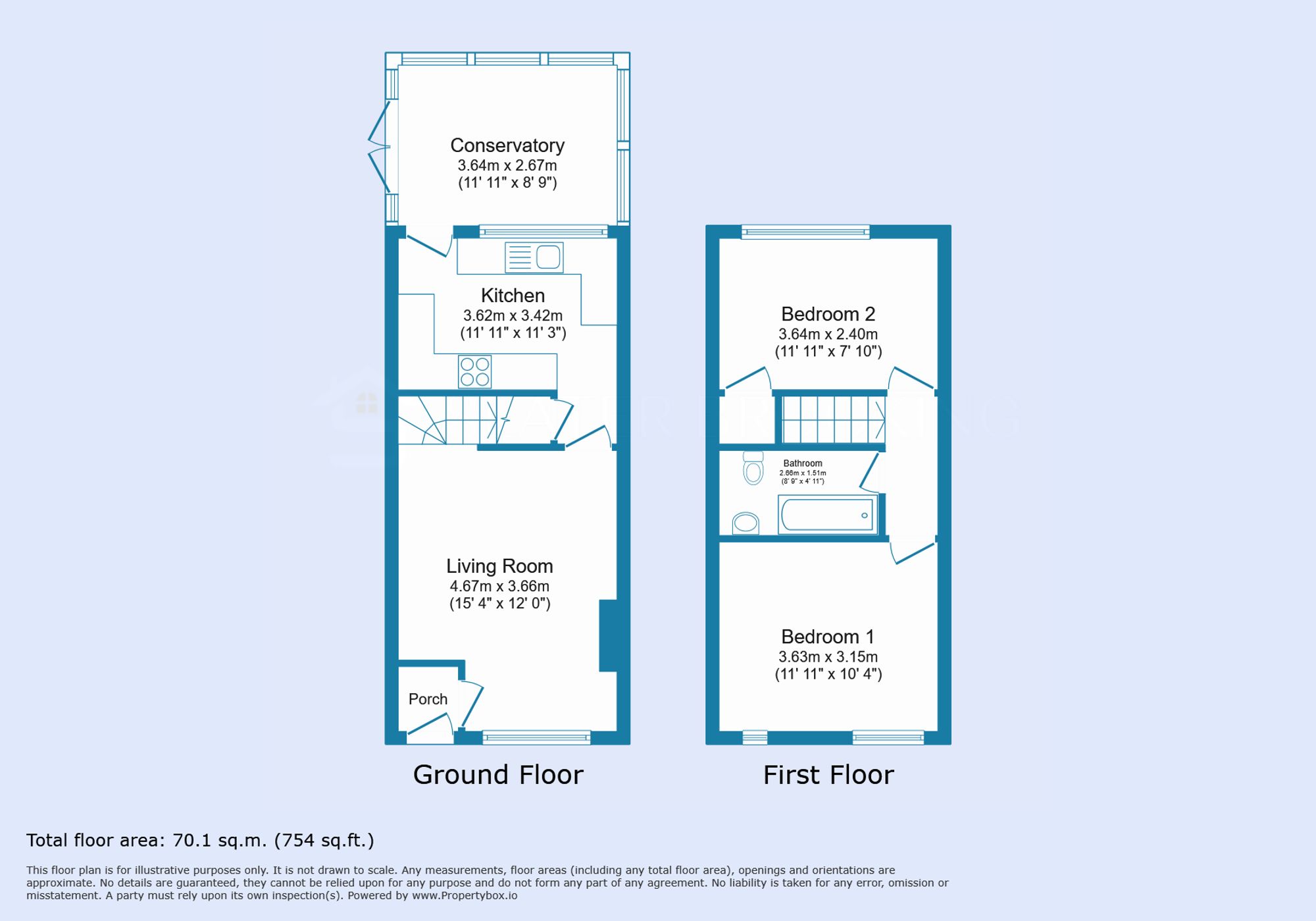 134 Mercer Crescent, Rossendale floorplan