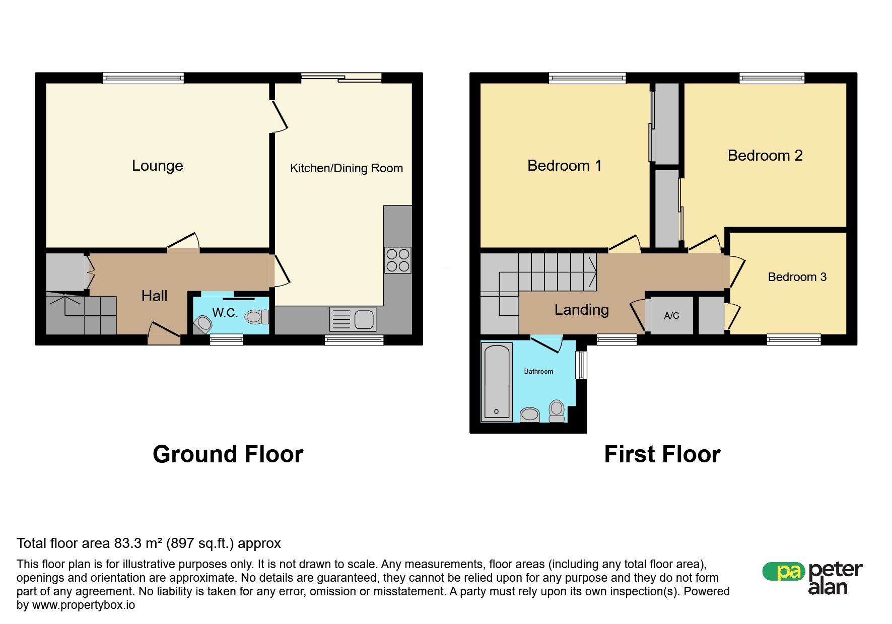 44, Mallory Close, Barry floorplan