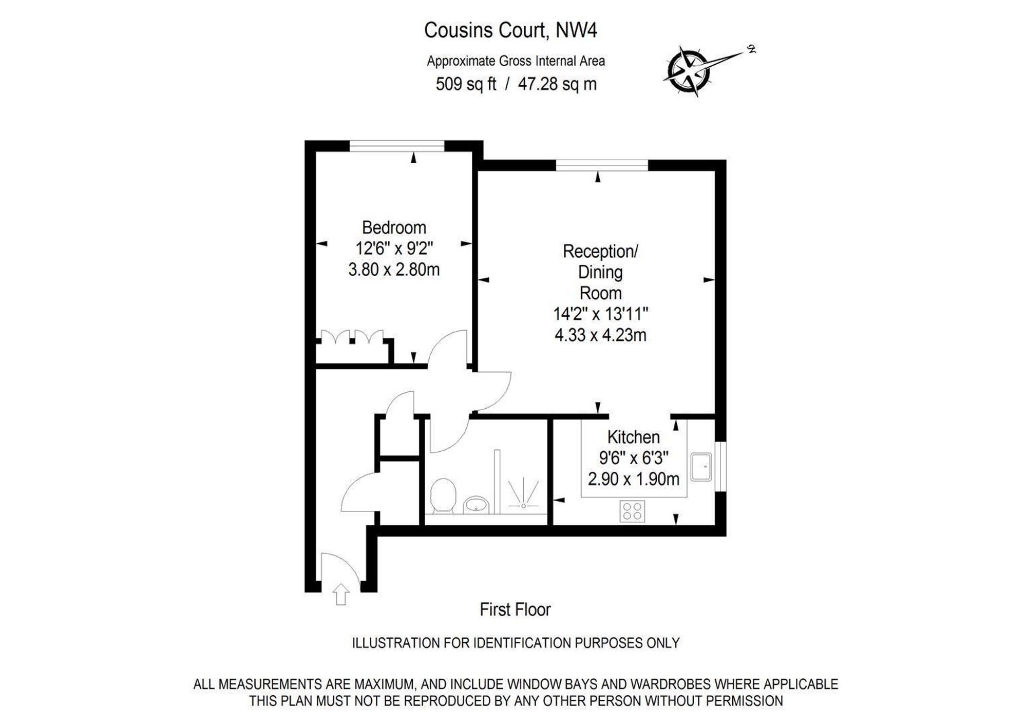 Flat 7, Cousins Court, London floorplan