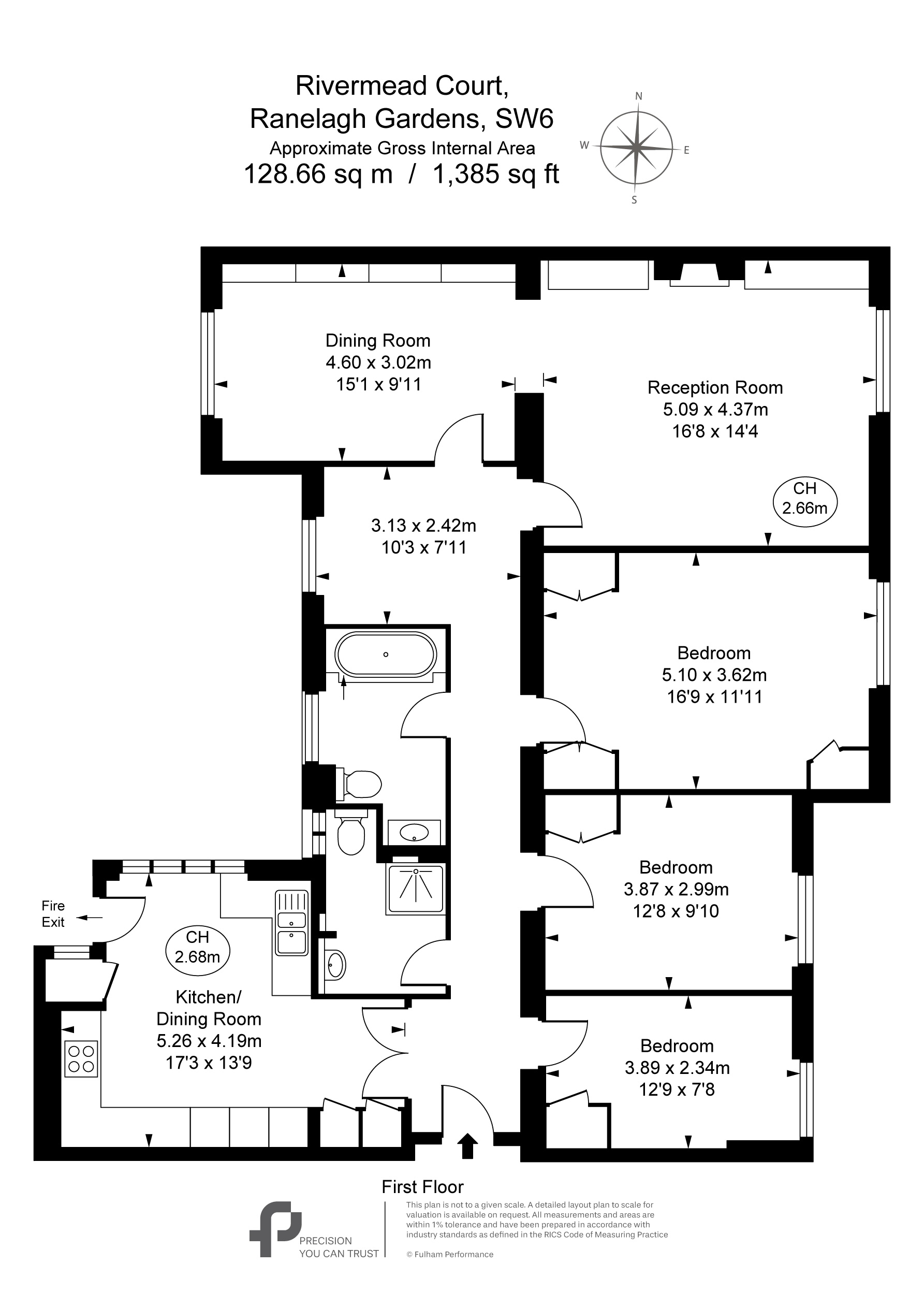 61, Rivermead Court, Ranelagh Gardens, London floorplan