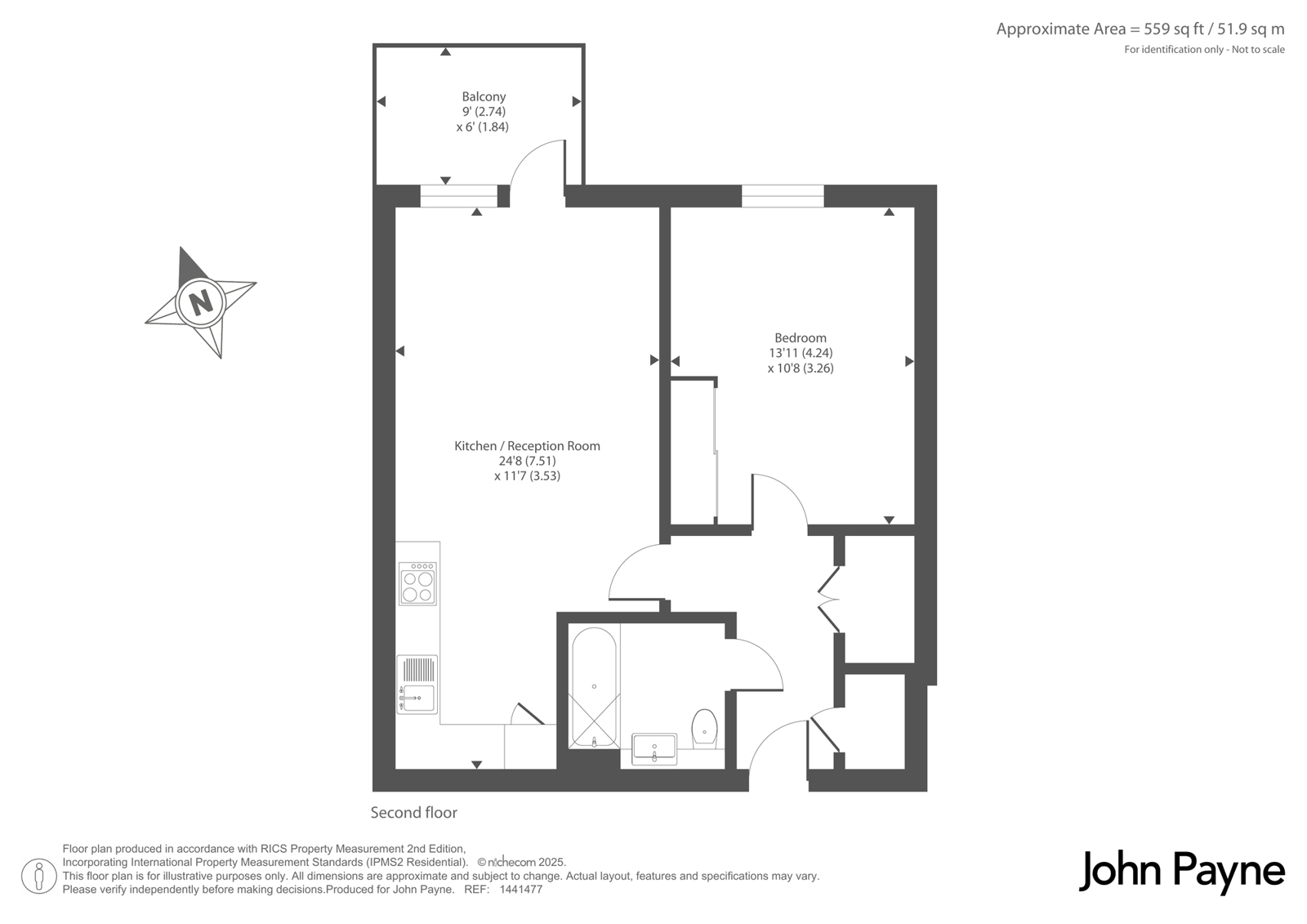 Flat 306, Theobald Heights, 1, Moy Lane, Woolwich floorplan