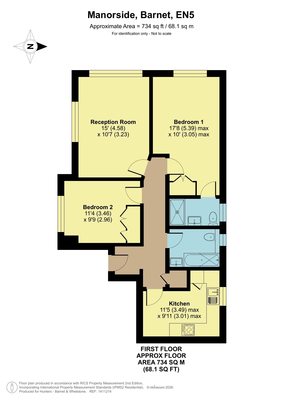 Flat 4, Kallisto Apartments 2A,, Manorside, Barnet floorplan