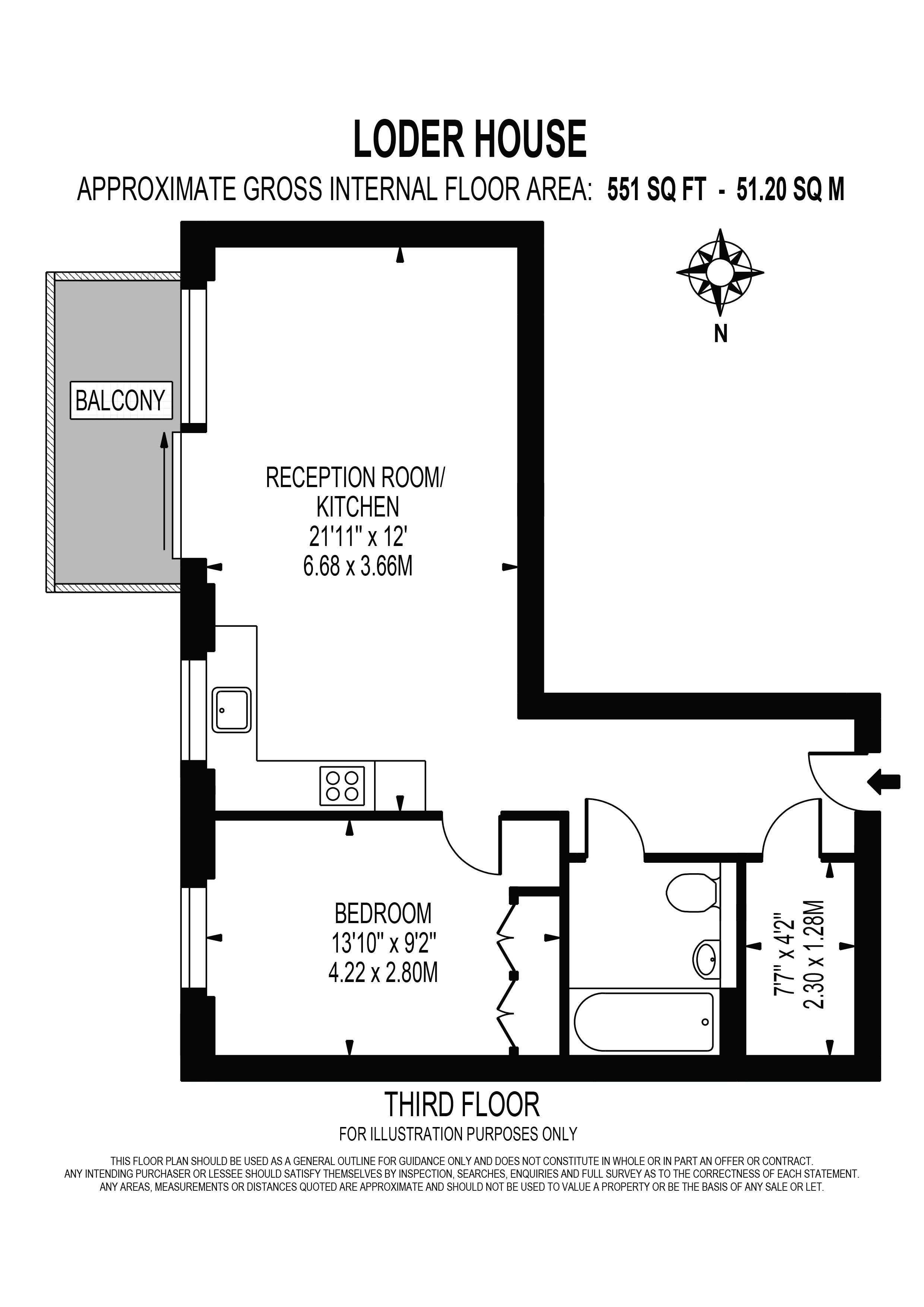 Flat 305 Loder House 2, Anderson Road, London floorplan