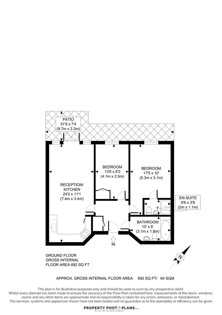 Flat 2, Ashwell Court 19A, Juliana Close, London floorplan