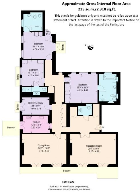 1,Flat D, Eaton Square, London floorplan