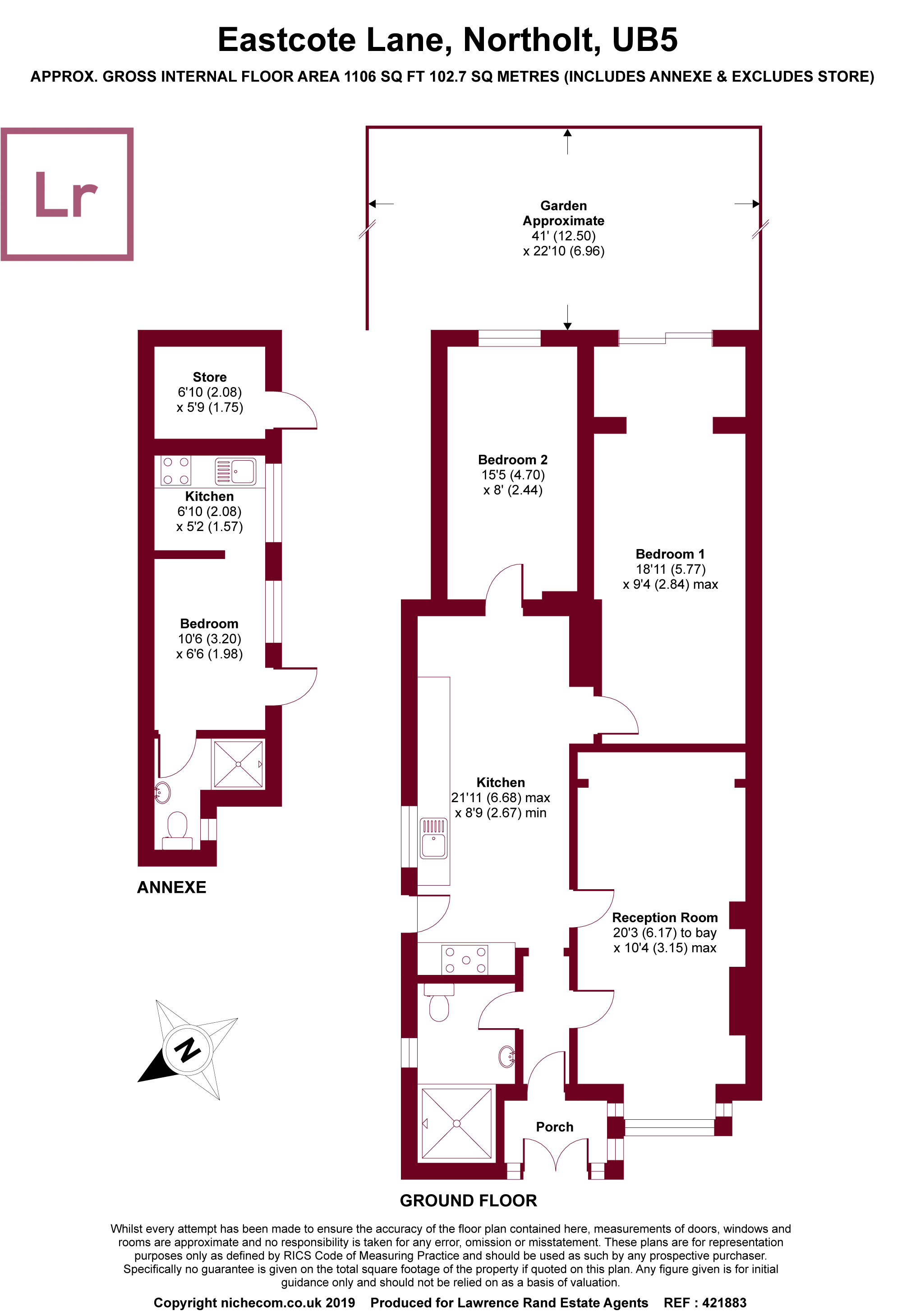 2 Bedrooms Semi-detached bungalow for sale in Eastcote Lane, Northolt, Middlesex UB5