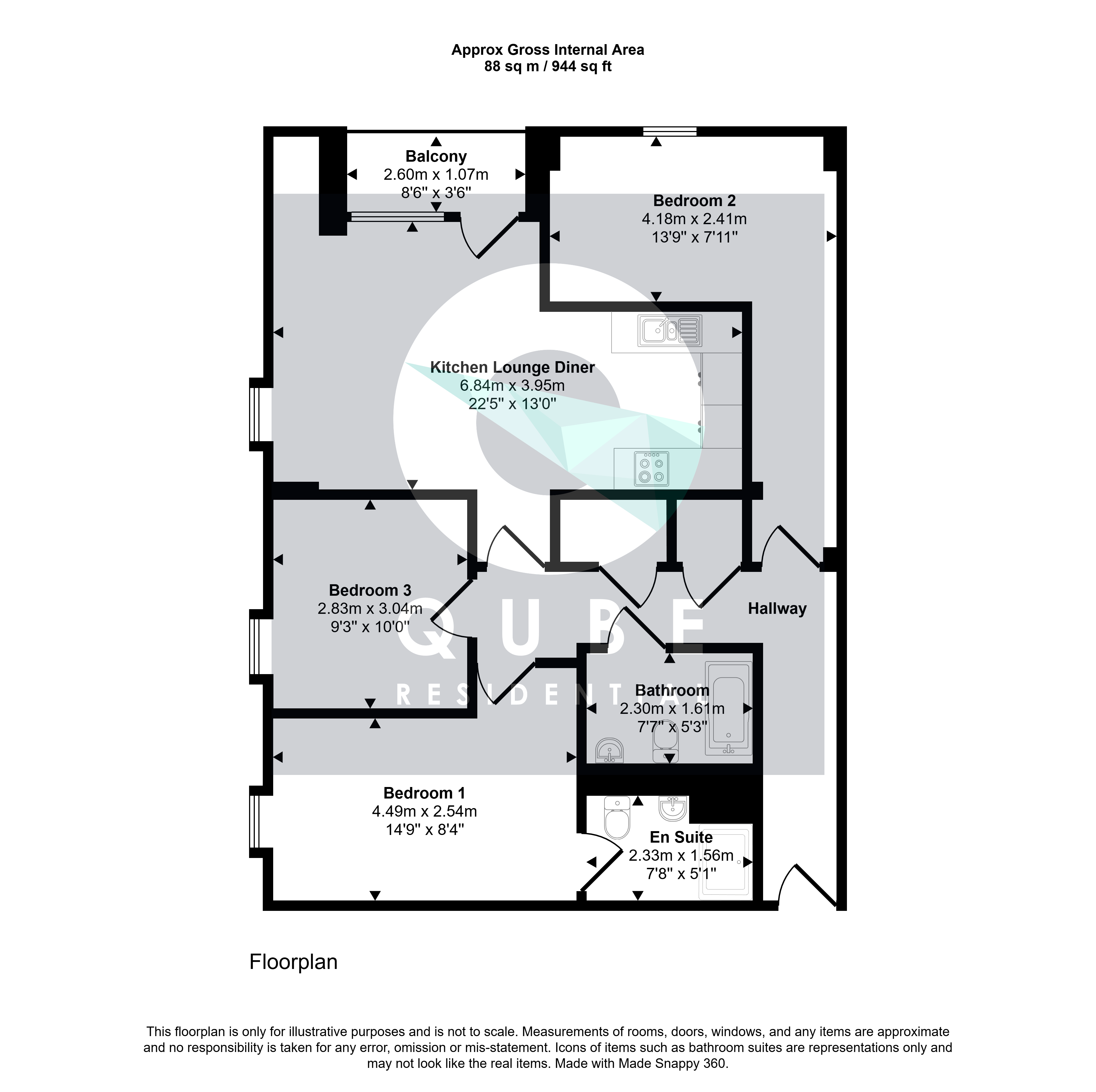 404, The Courtyard, Liverpool floorplan