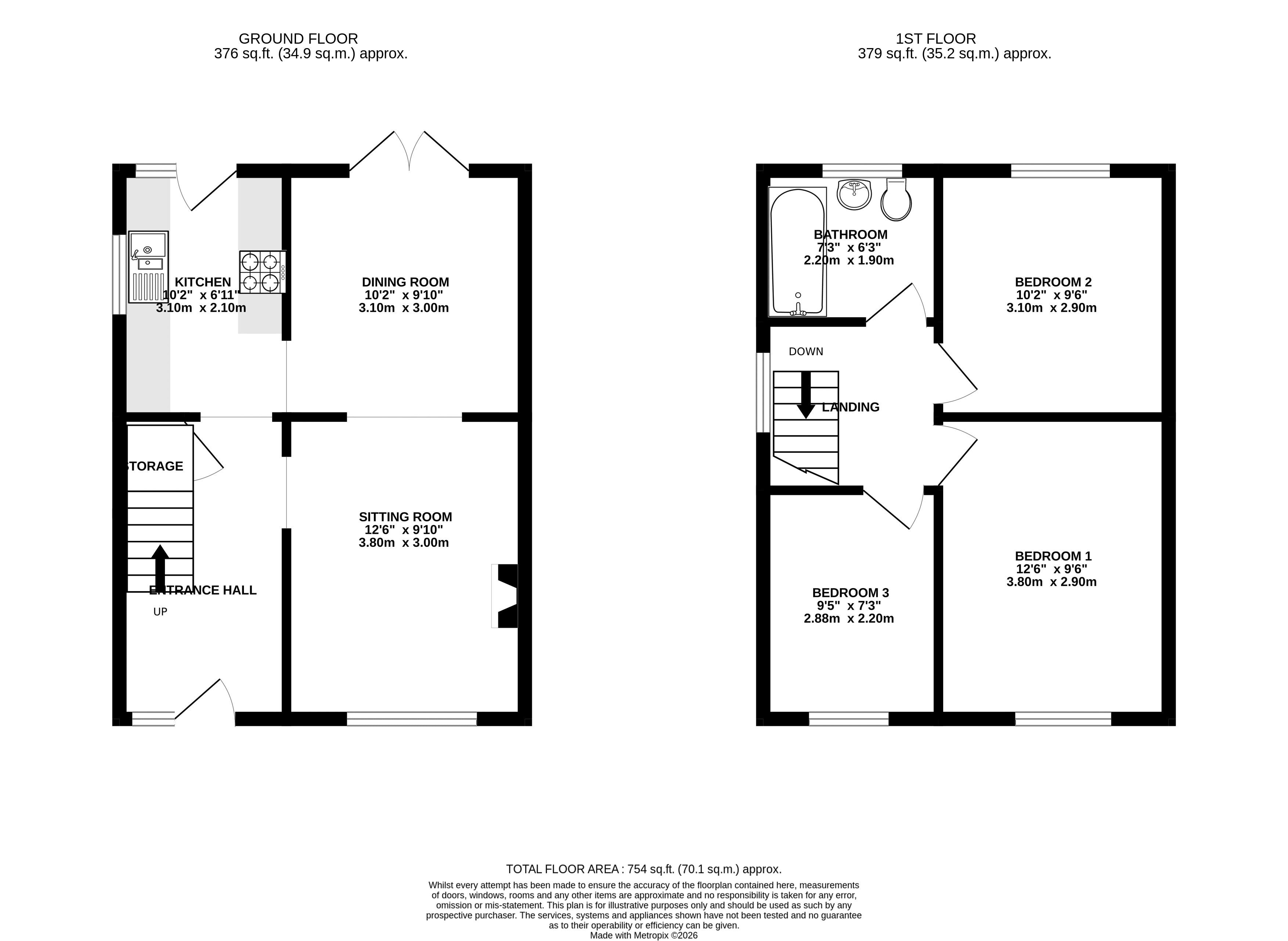 4, Mendip Rise, Weston-Super-Mare floorplan