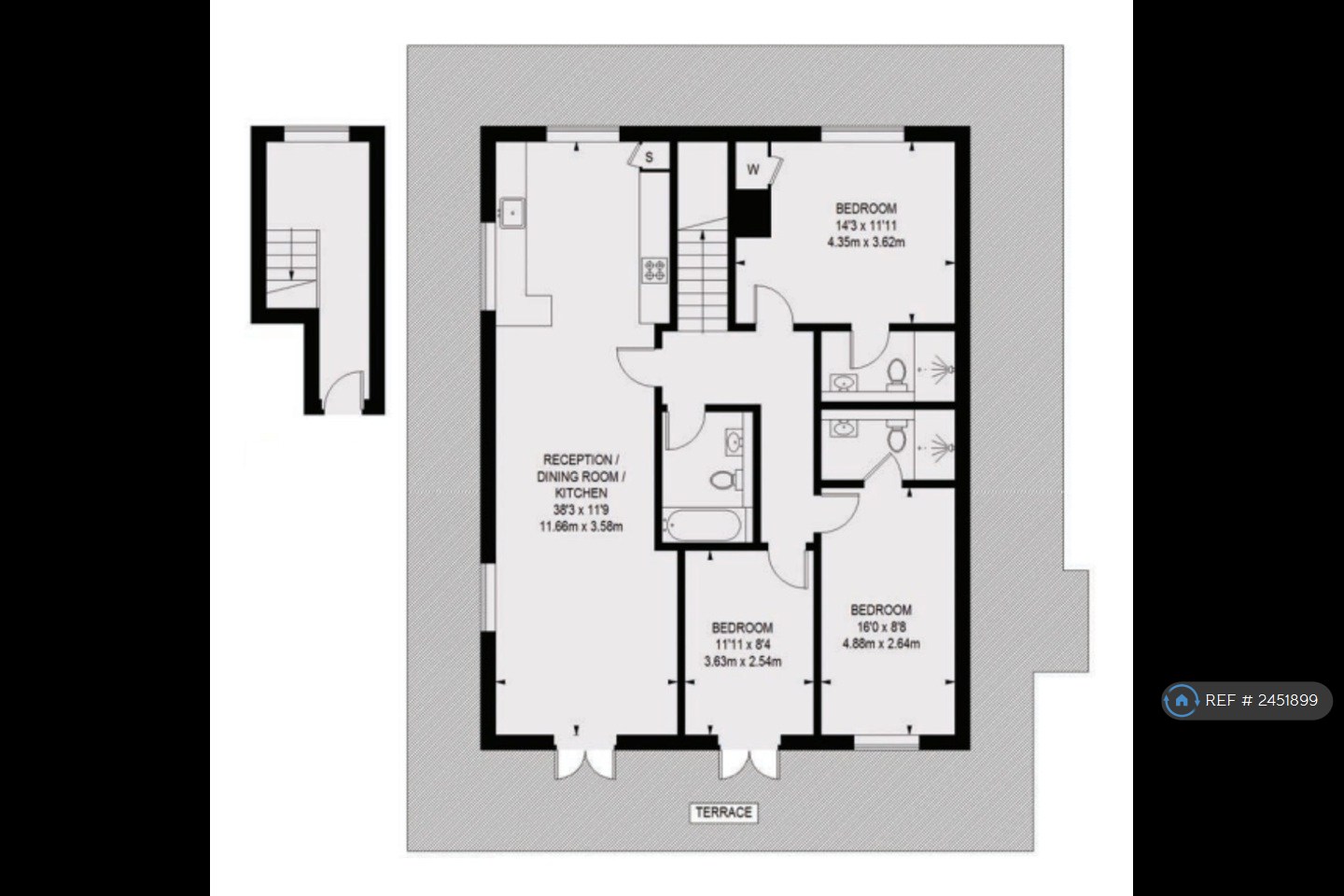 Flat Harlesden Road, London floorplan