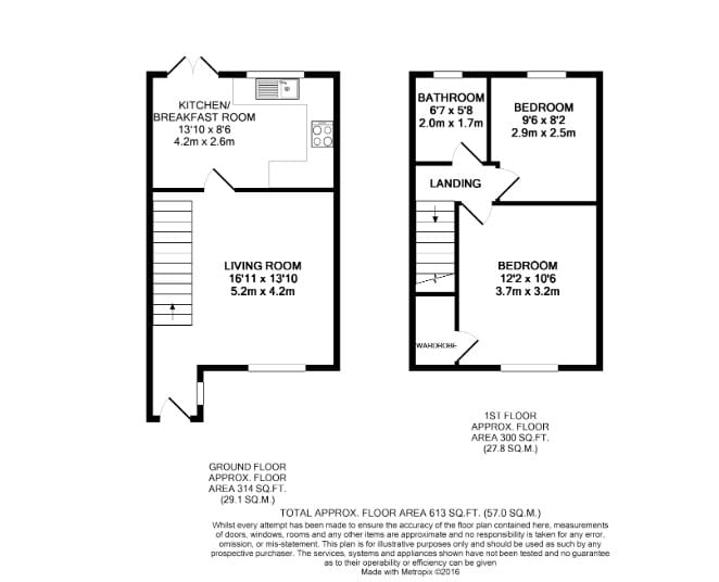 25, Compton Close, Taunton floorplan