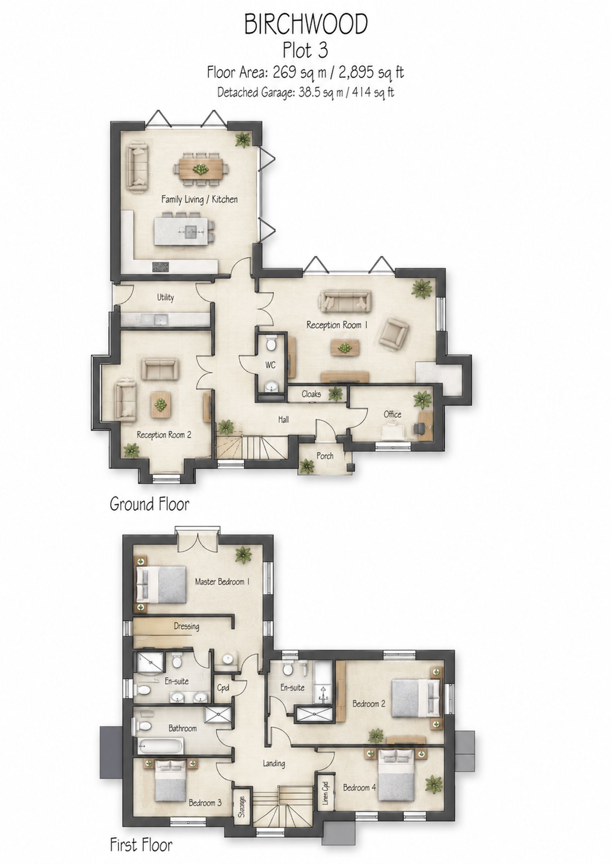 Birchwood, Lutterworth Road, Dunton Bassett floorplan