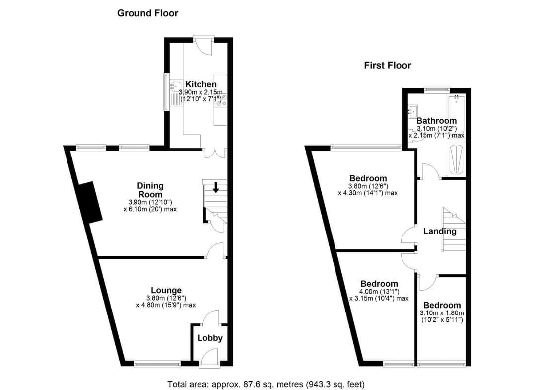 Villa Real Road, Consett, Durham DH8, 3 bedroom end terrace house for