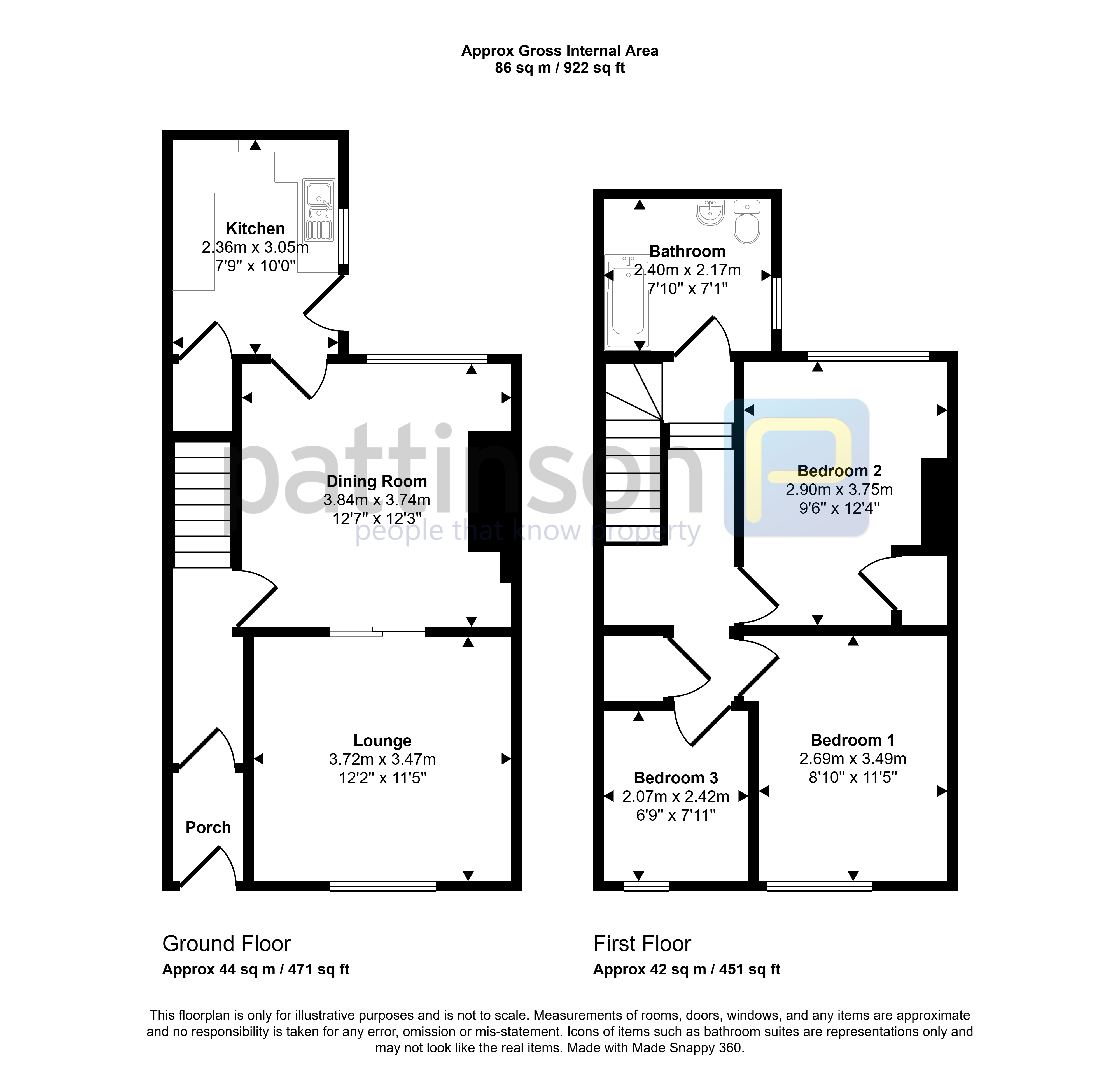 Alexandra Road, Ashington floorplan