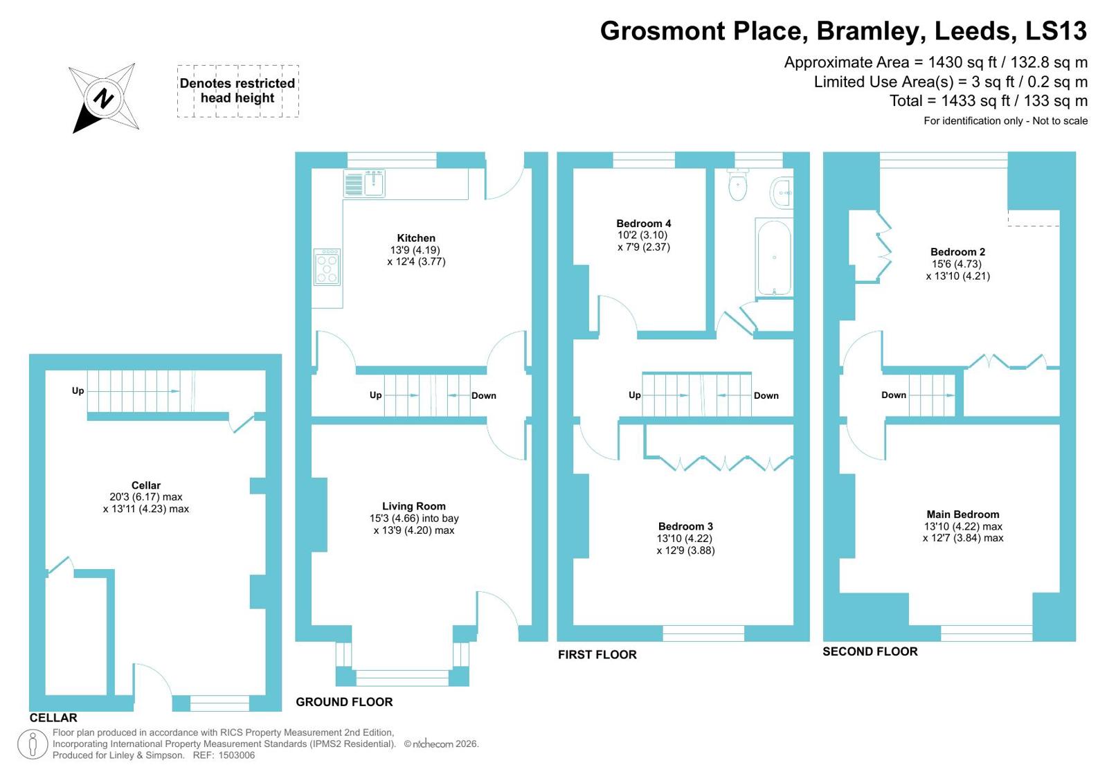 43, Grosmont Place, Leeds floorplan