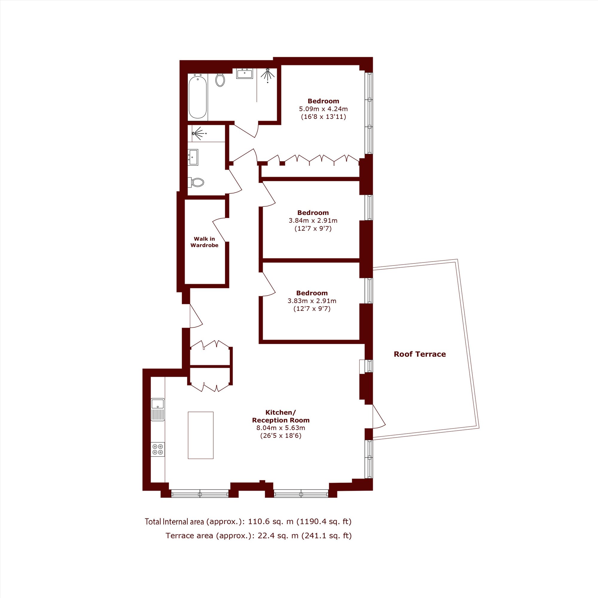 Apartment 94, Lewis House, 1, West Bradbury Yard, Brentford floorplan