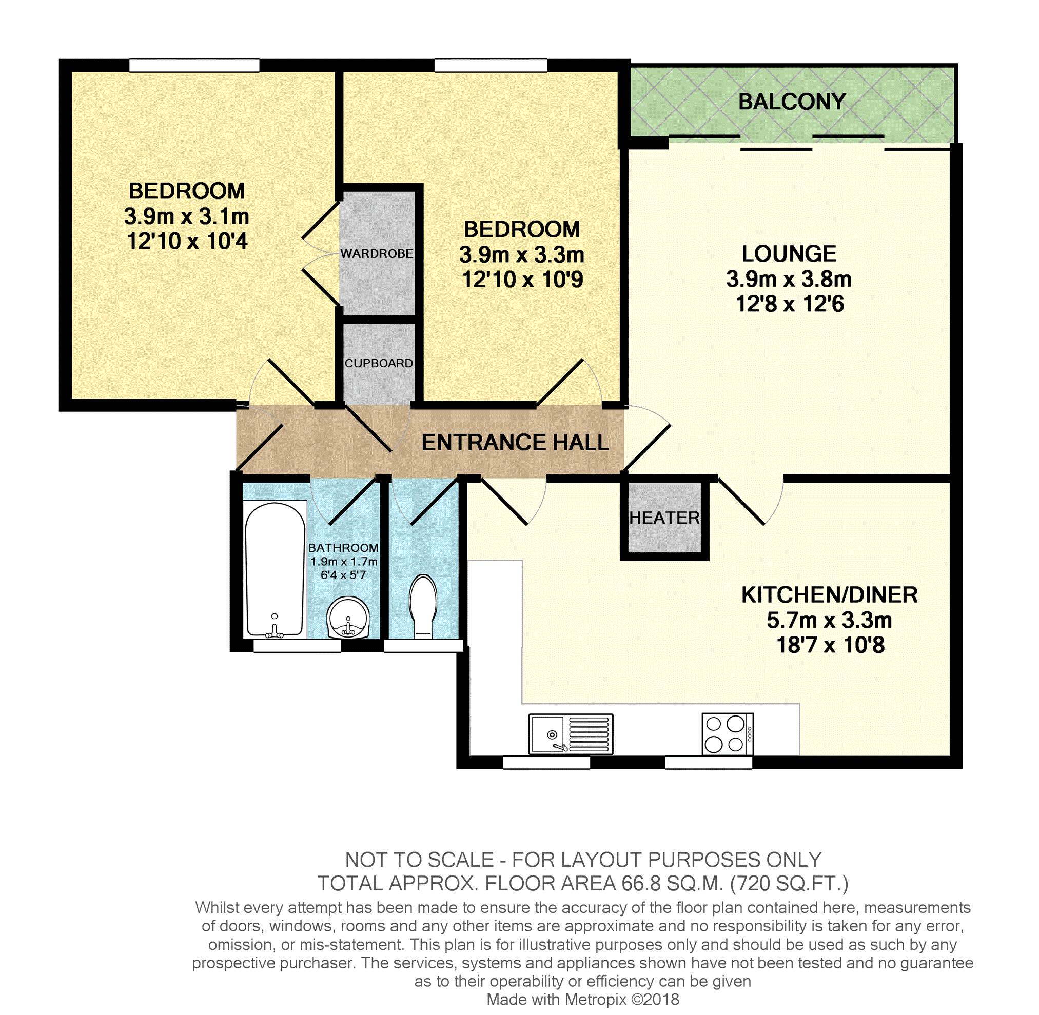 2 Bedrooms Flat for sale in Downs Road, Canterbury CT2