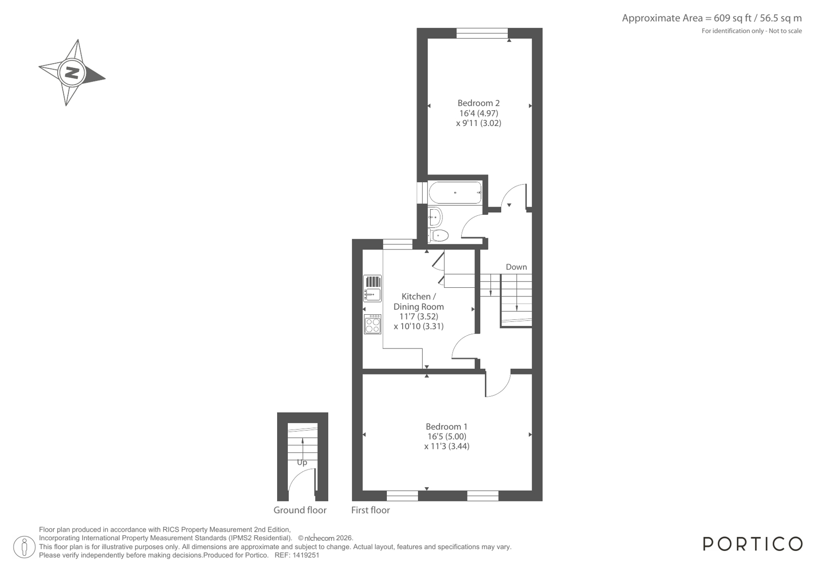 Flat B, 9, Lorne Road, London floorplan