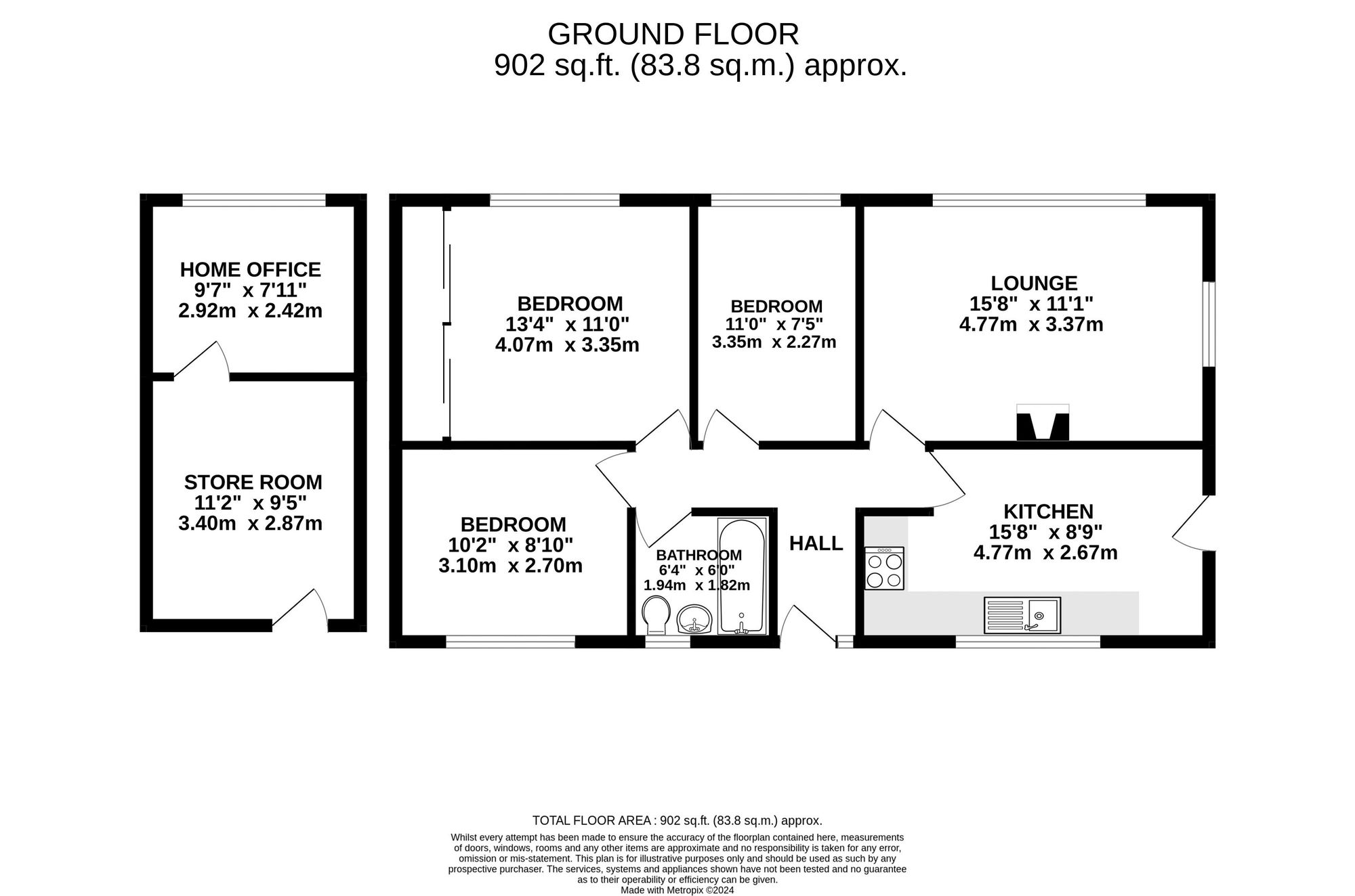 18 Trevarrick Road, St. Austell floorplan