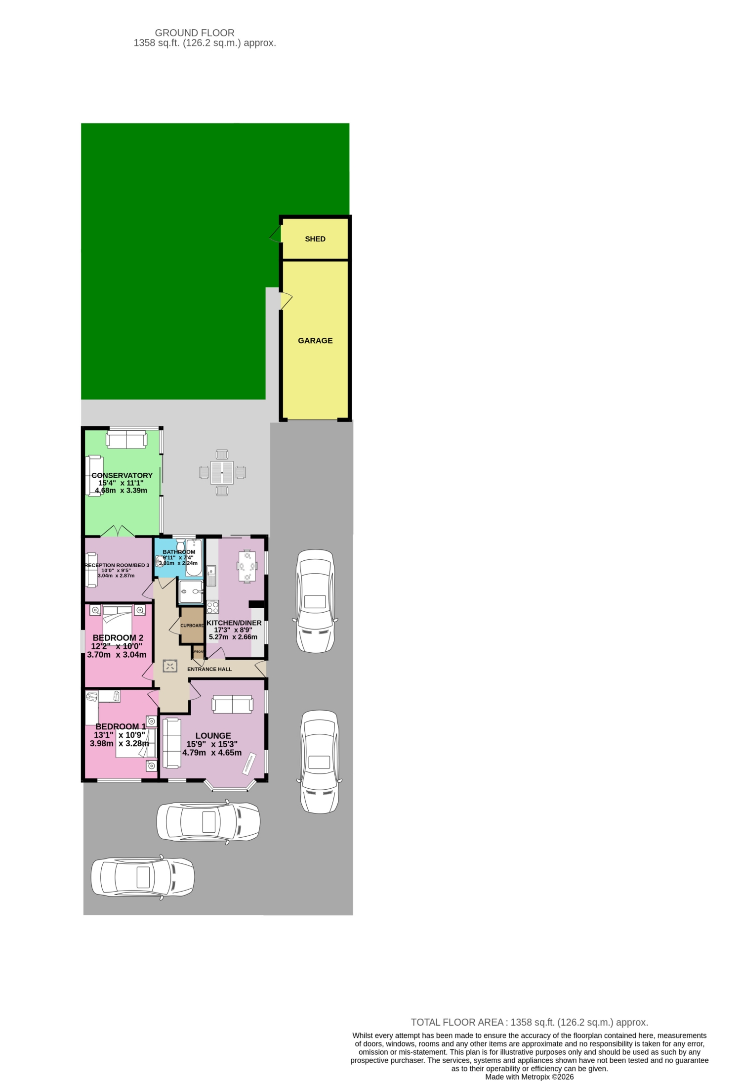 215, Hull Road, Beverley floorplan
