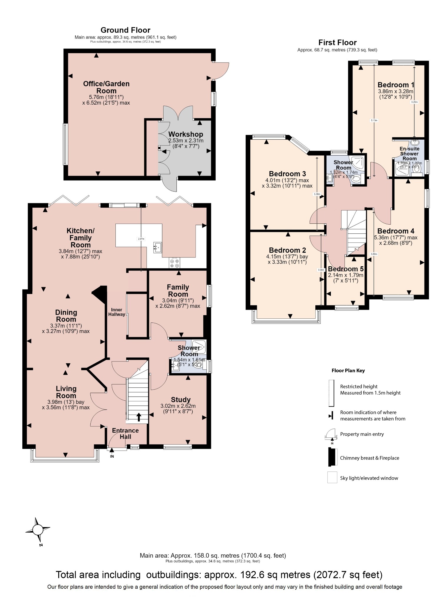 297 Snakes Lane East, Woodford Green, Greater London floorplan