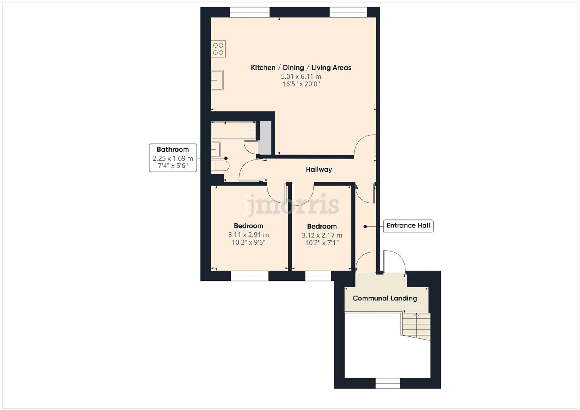 Flat 10, Derutzen Market Street, Narberth floorplan