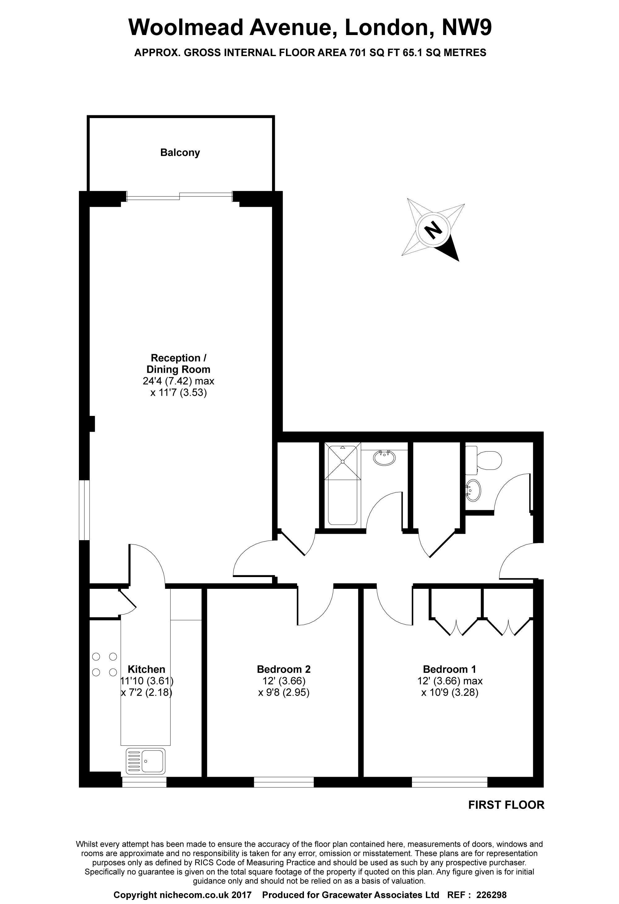 Woolmead Avenue, London floorplan