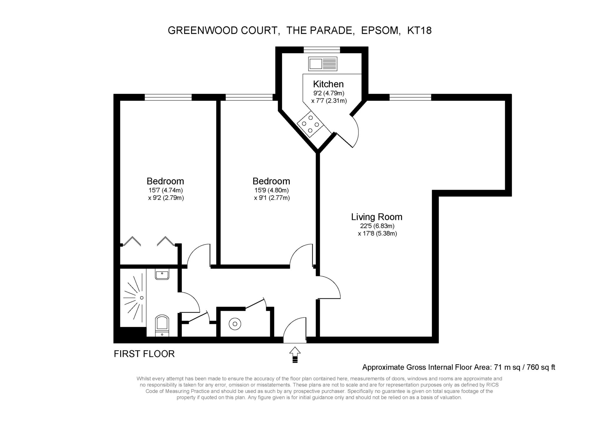 19 Greenwood Court, The Parade, Epsom floorplan