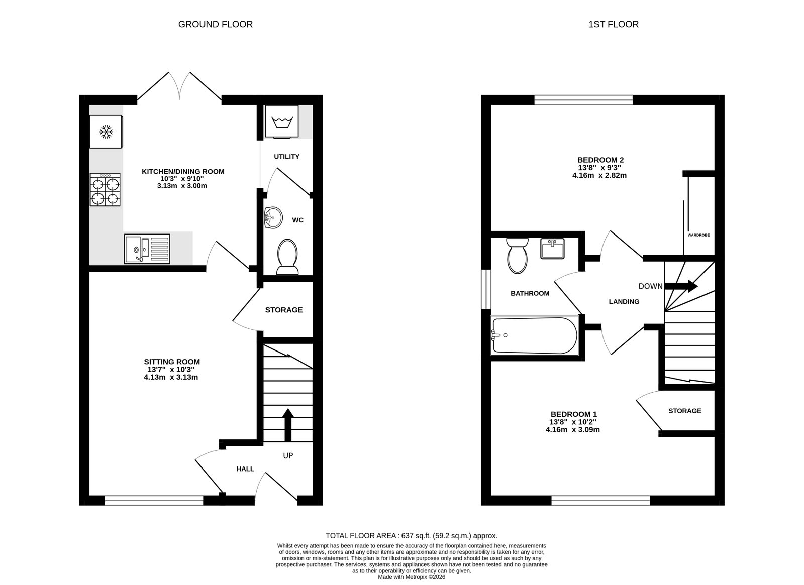 61,Hedgerow Way, Hereford floorplan