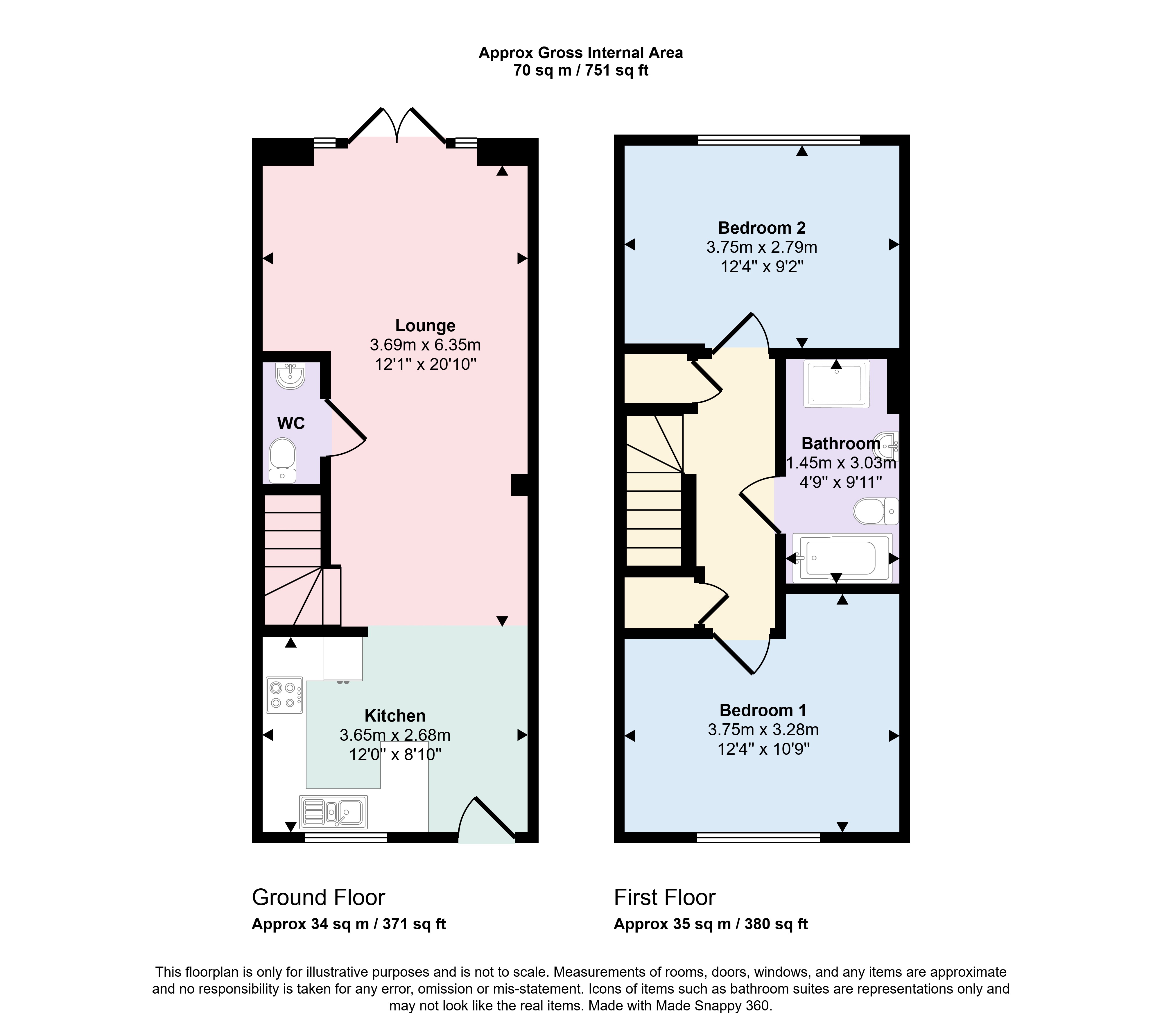 3 The Priory, 15, Church Road, Dorset floorplan