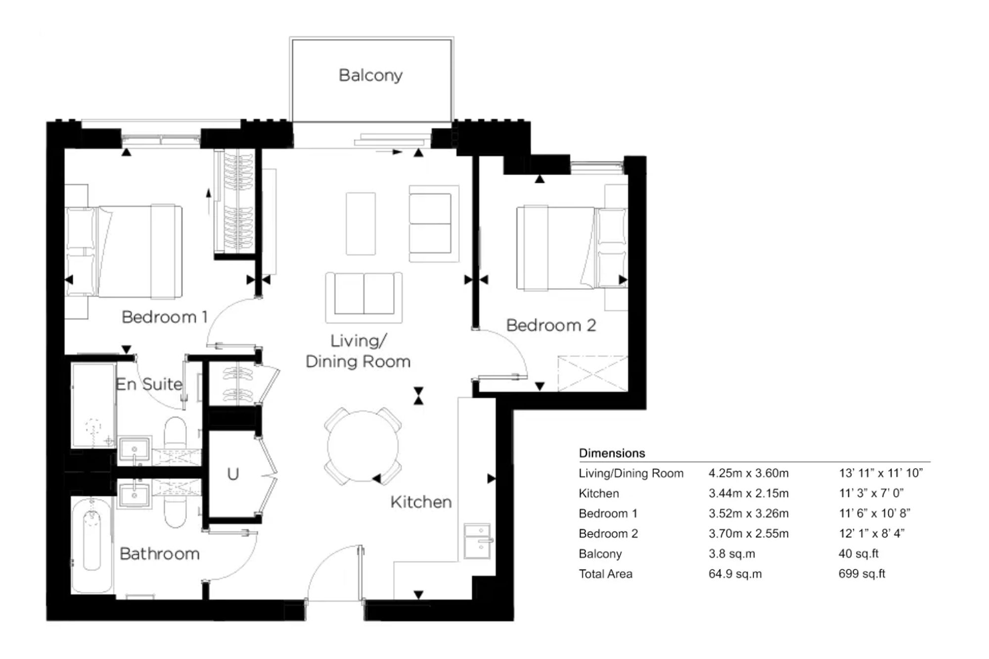 10-01 Union Court The Exchange 2 Fauna Walk, Watford floorplan