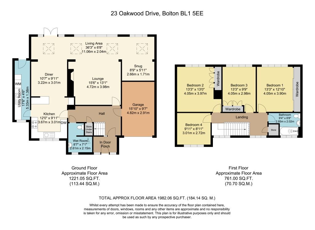 23, Oakwood Drive, Heaton. Bolton. floorplan