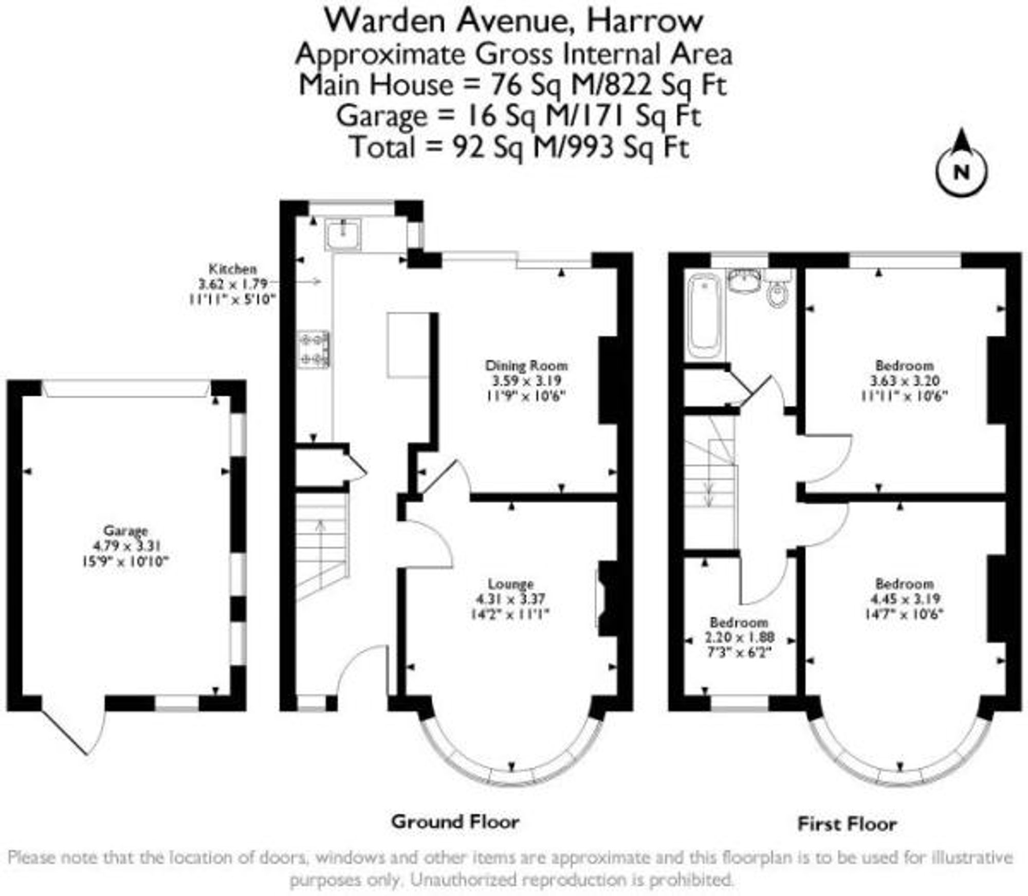 44 Warden Avenue, Harrow floorplan