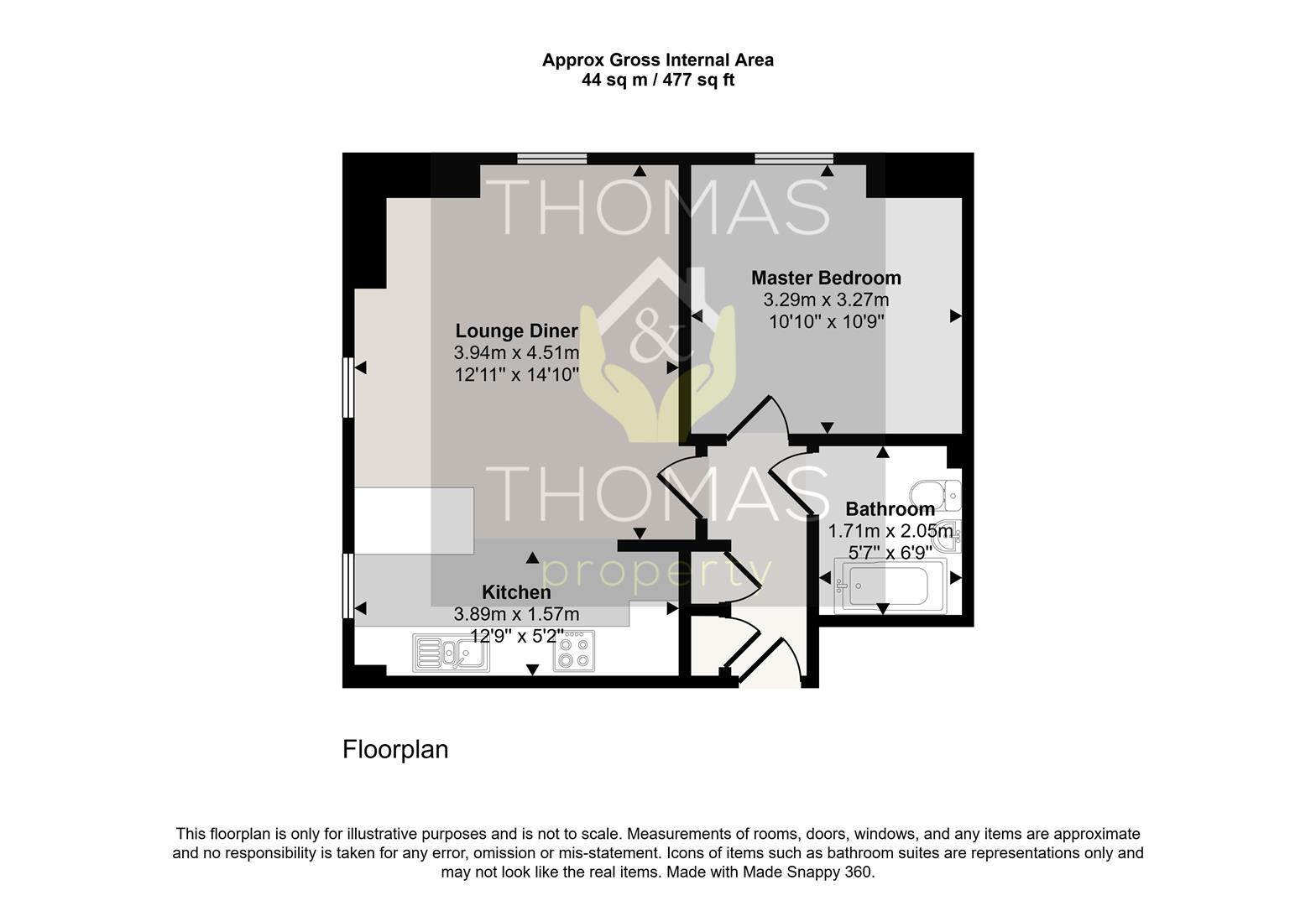 Flat 5, 64, St. Mawgan Street Kingsway, Gloucester floorplan