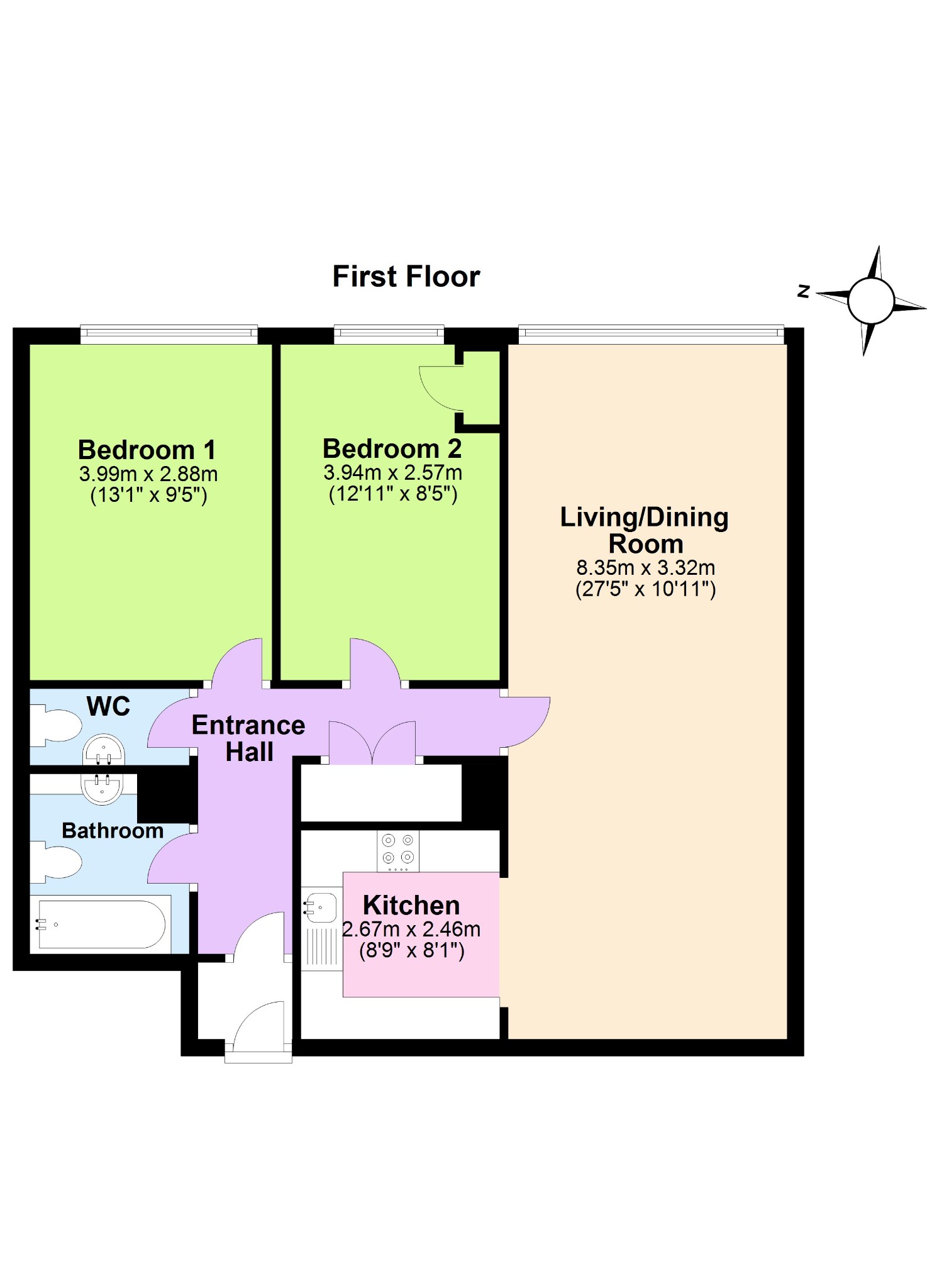 8 Durlston Cliff, Belle Vue Road, Swanage floorplan