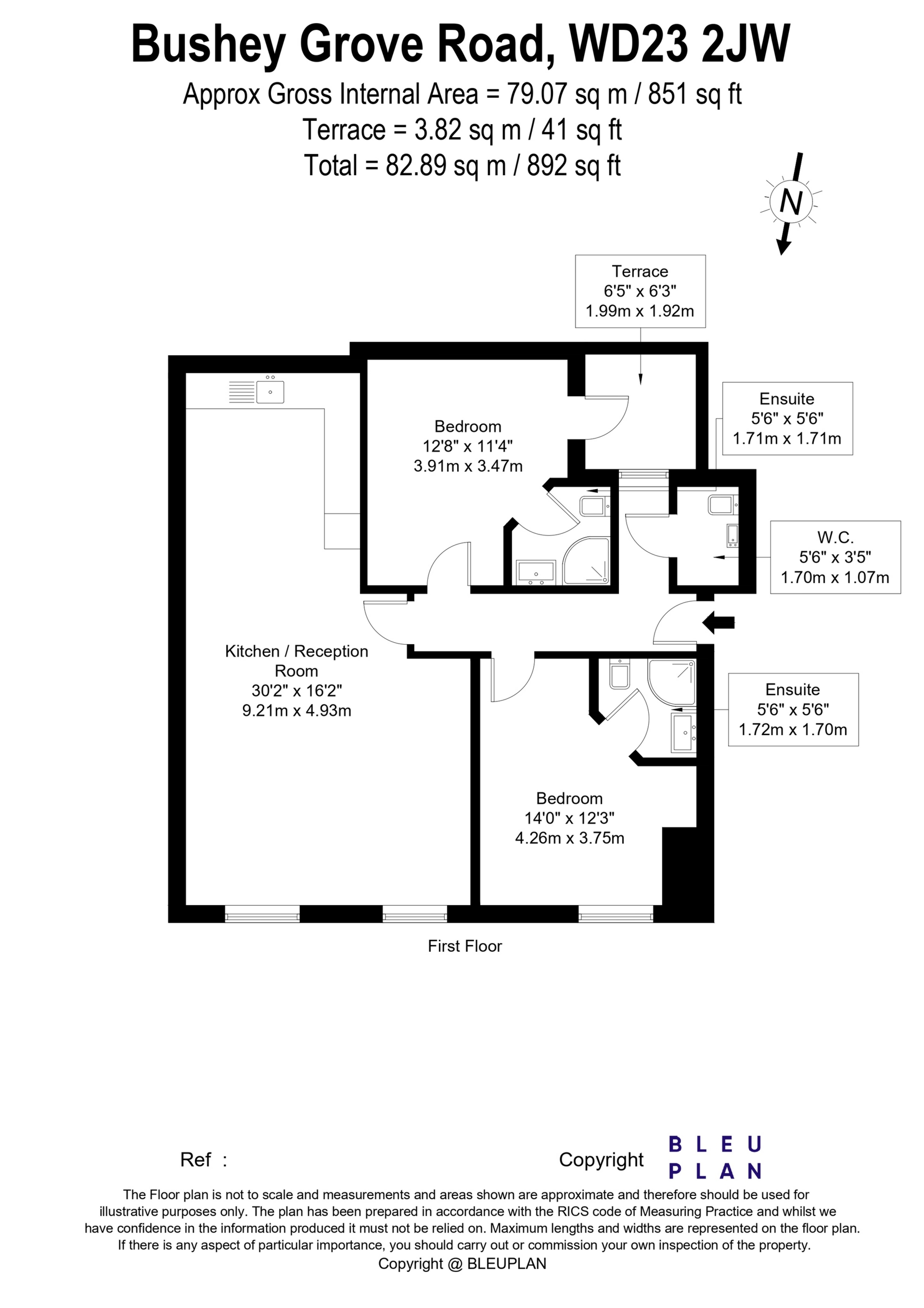 Flat-2 57G, Bushey Grove Road, London floorplan