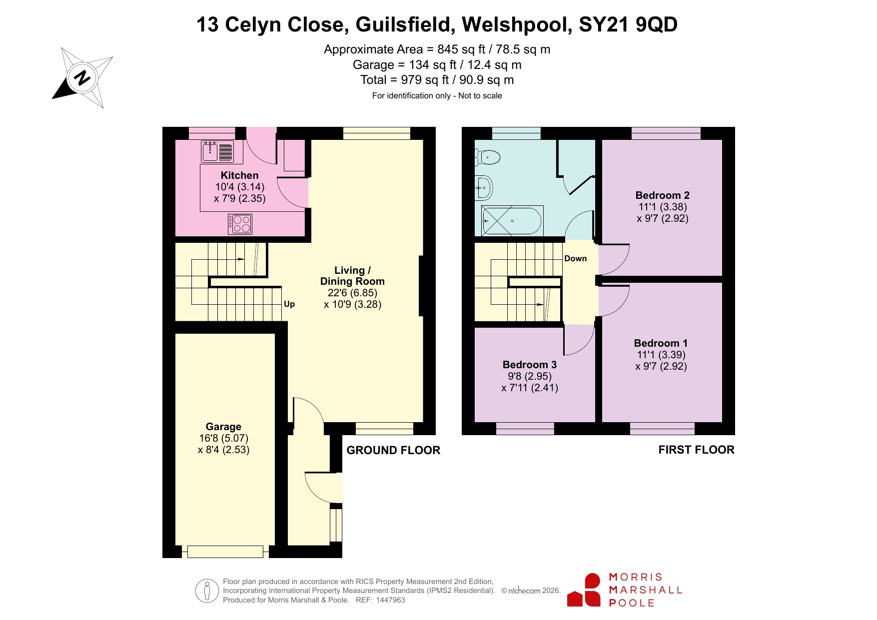 13, Celyn Close, Welshpool floorplan