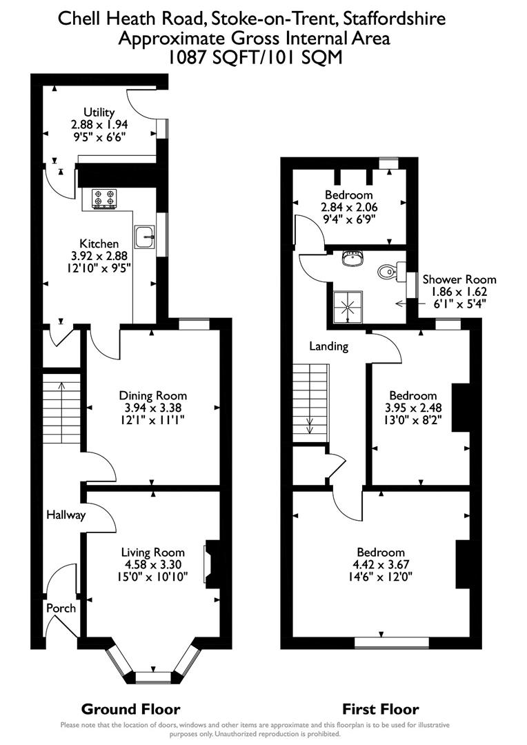 Chell Heath Road, Burslem, StokeOnTrent ST6, 3 bedroom terraced house