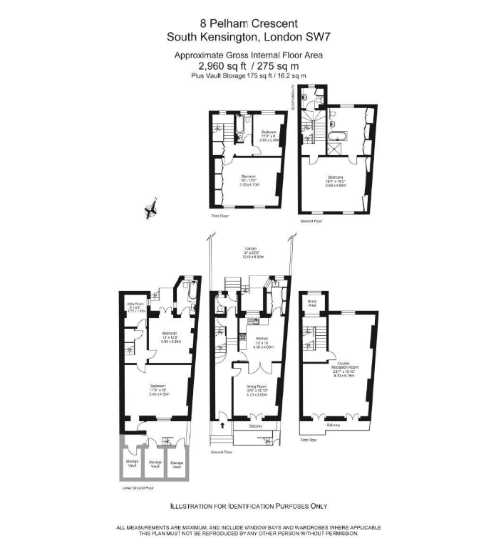 8, Pelham Crescent, London floorplan