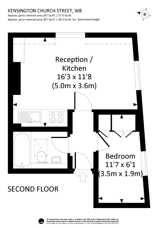 1 Bedrooms Flat to rent in Kensington Church Street, London W8